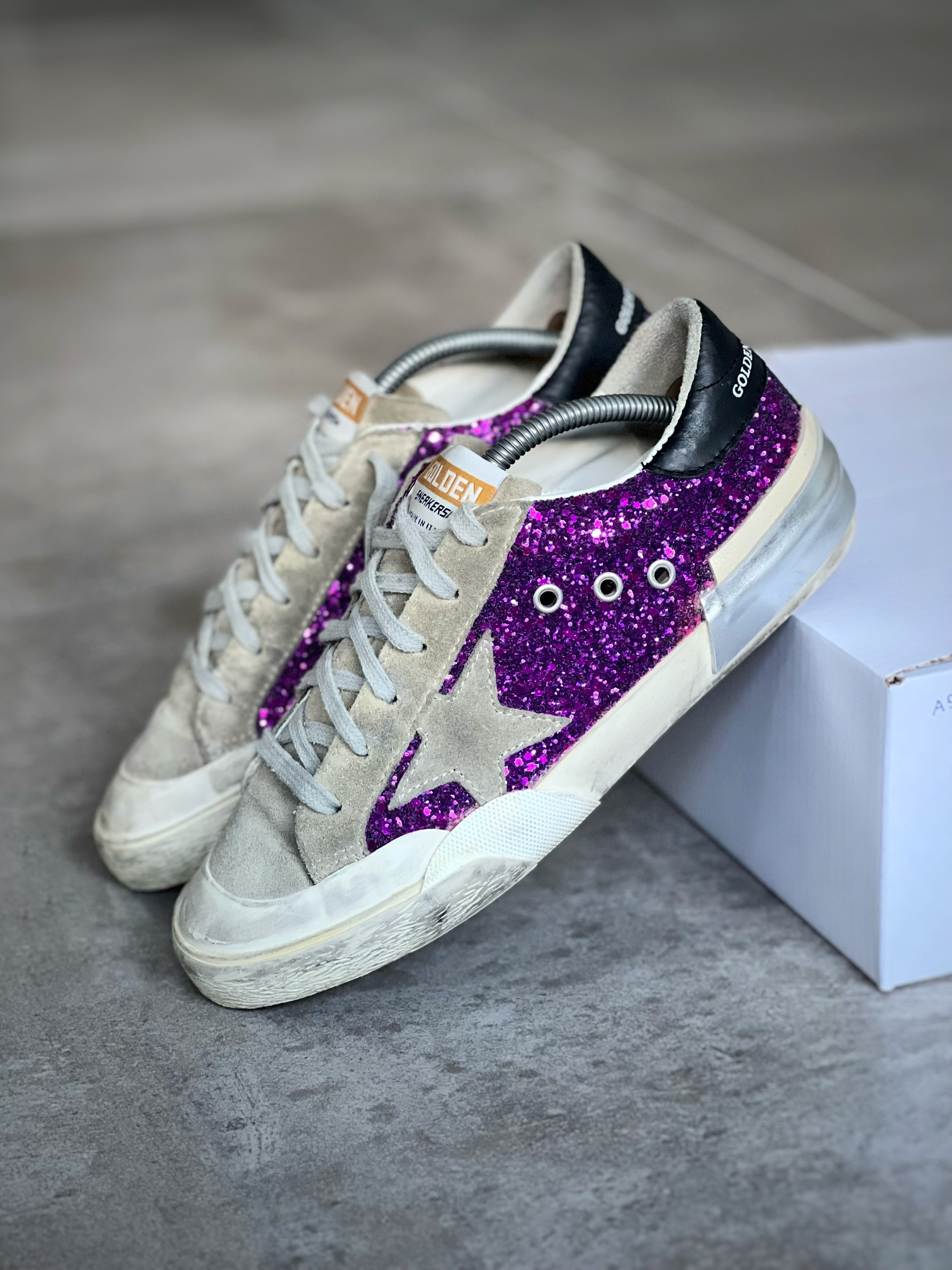 Talla 38 | Exclusive Superstar Golden Goose Purple Metallic