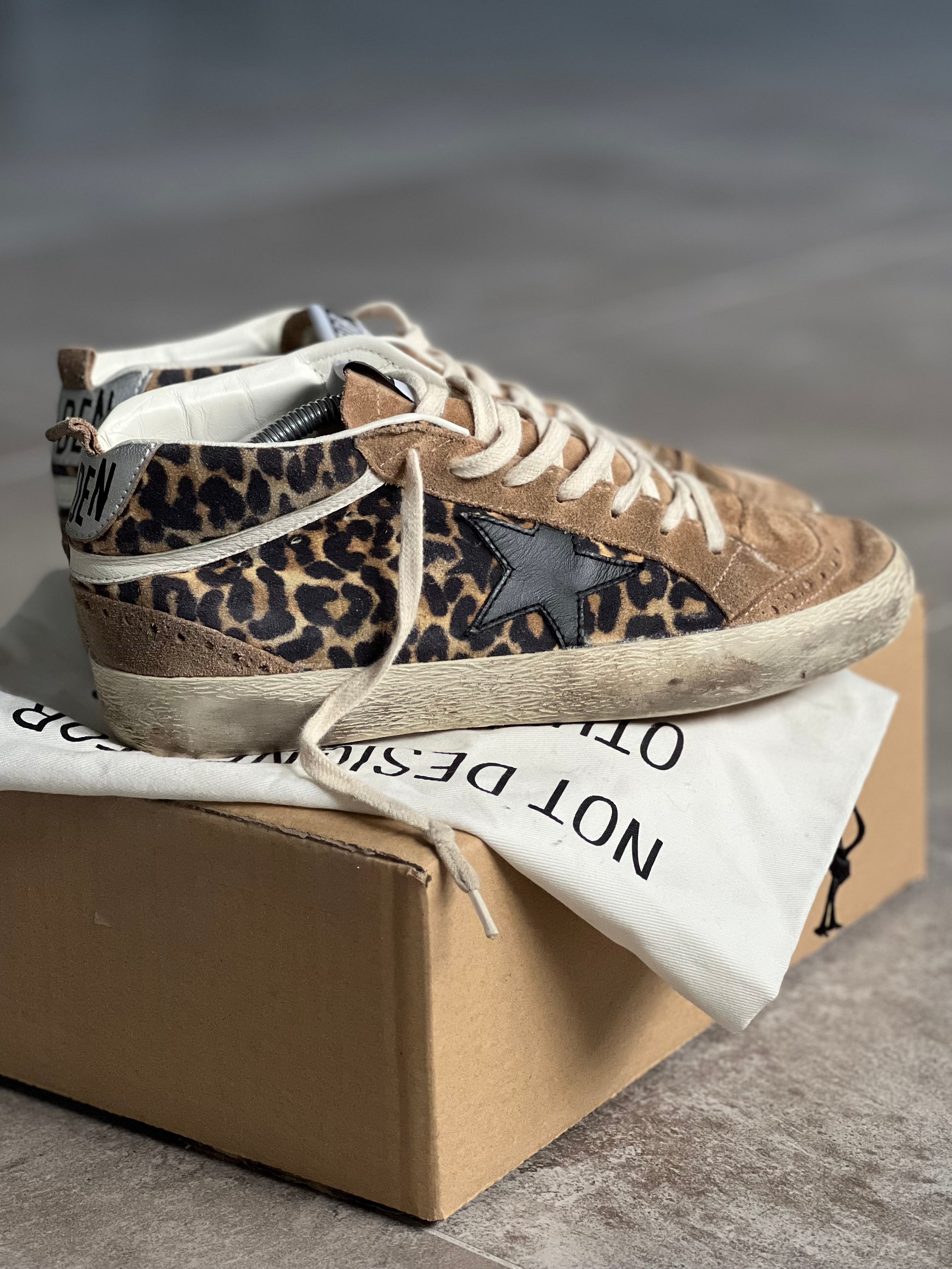 Talla 39 | Mid Star Animal Print Golden Goose