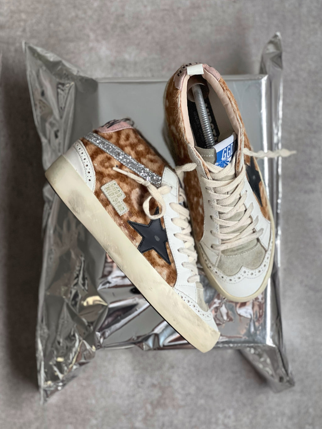 Golden Goose Mid Star Animal Print Women's sneakers