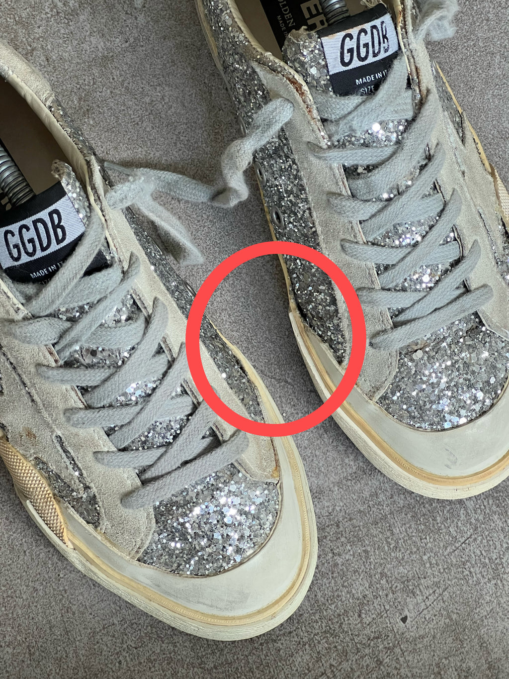 Golden Goose Superstar Silver Brillos