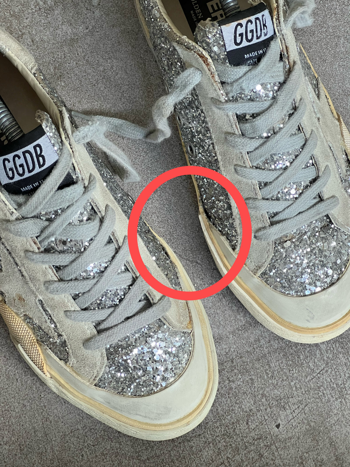Golden Goose Superstar Silver Brillos