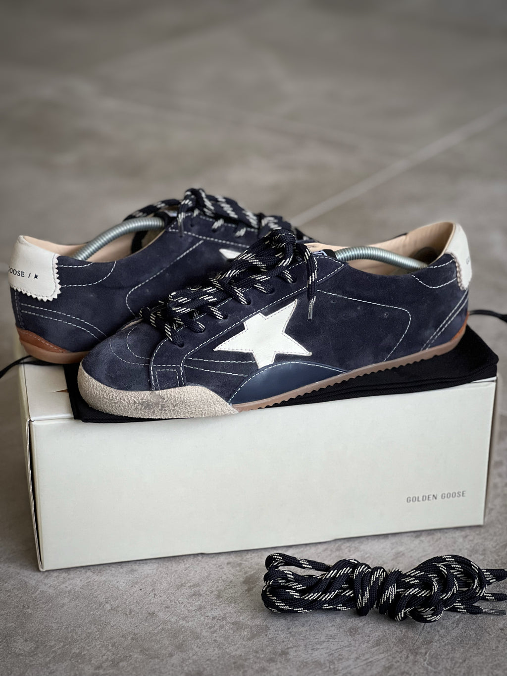Talla 43 | Golden Goose True-star Man de ante navy