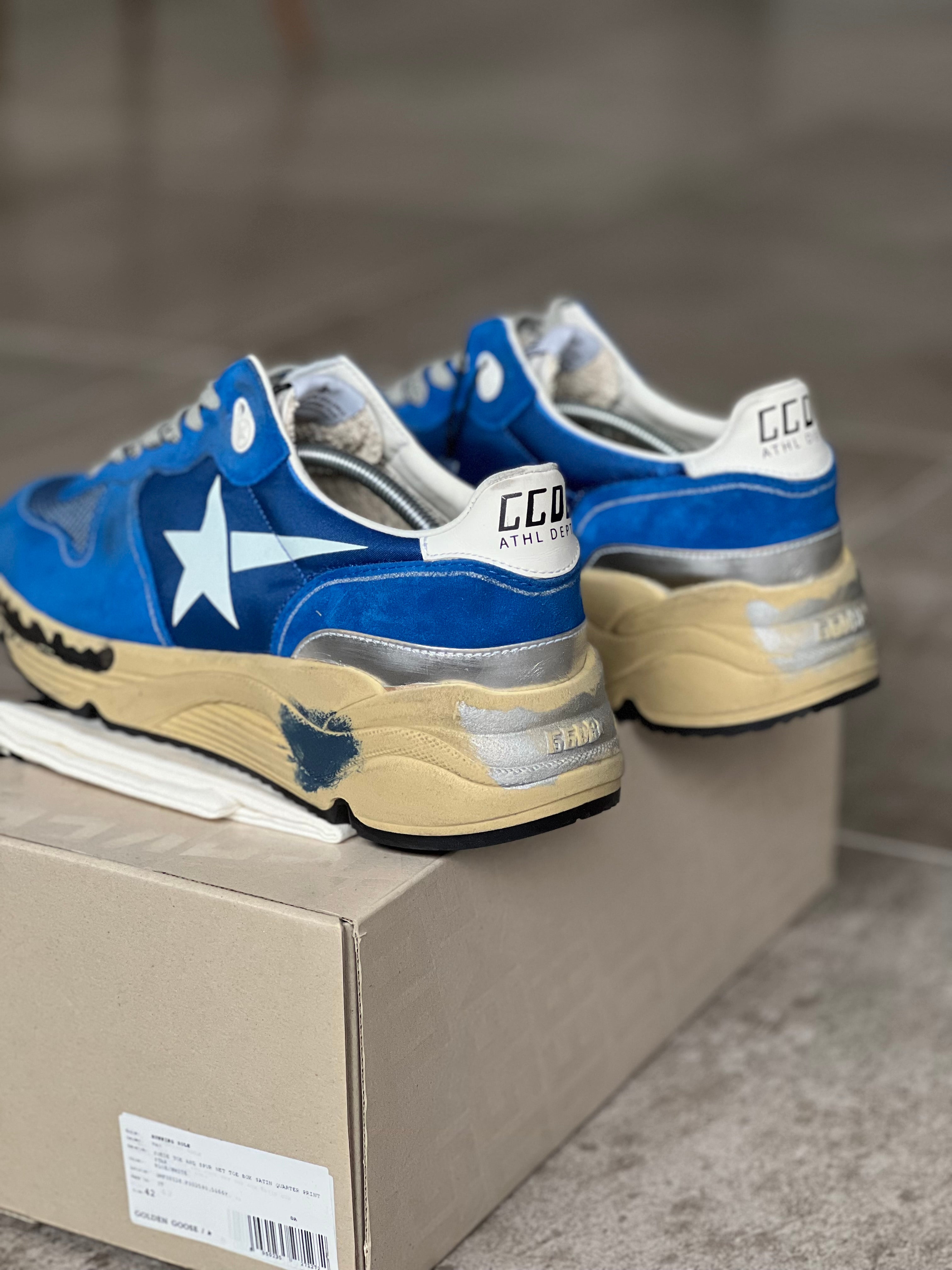 Size 42 | Golden Goose Running Sole Blue Man