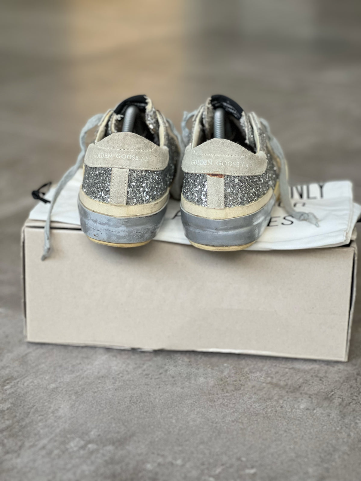 Golden Goose Superstar Silver Brillos