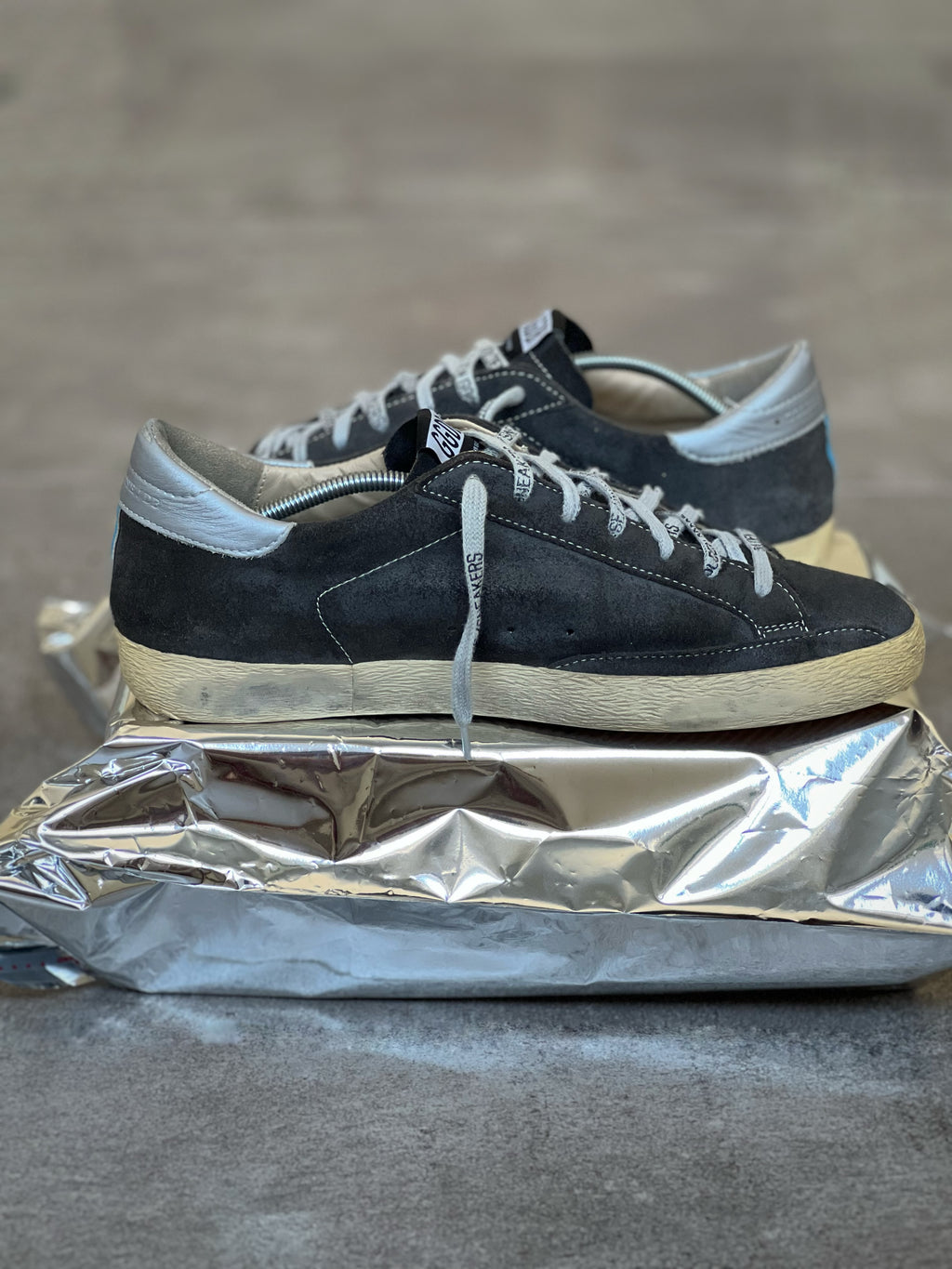 Golden Goose Superstar Grey & Blue Man Preowned