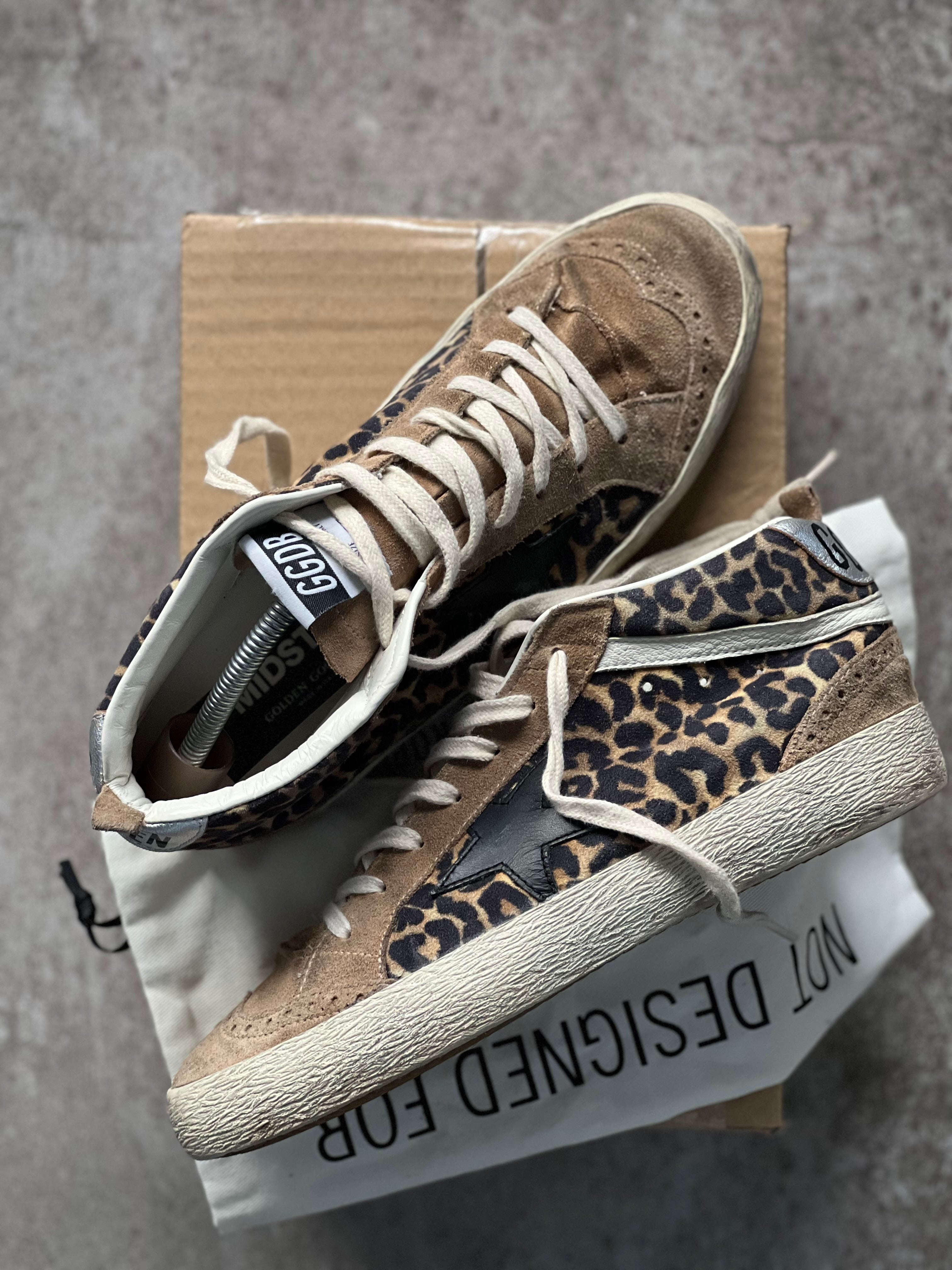 Talla 39 | Mid Star Animal Print Golden Goose
