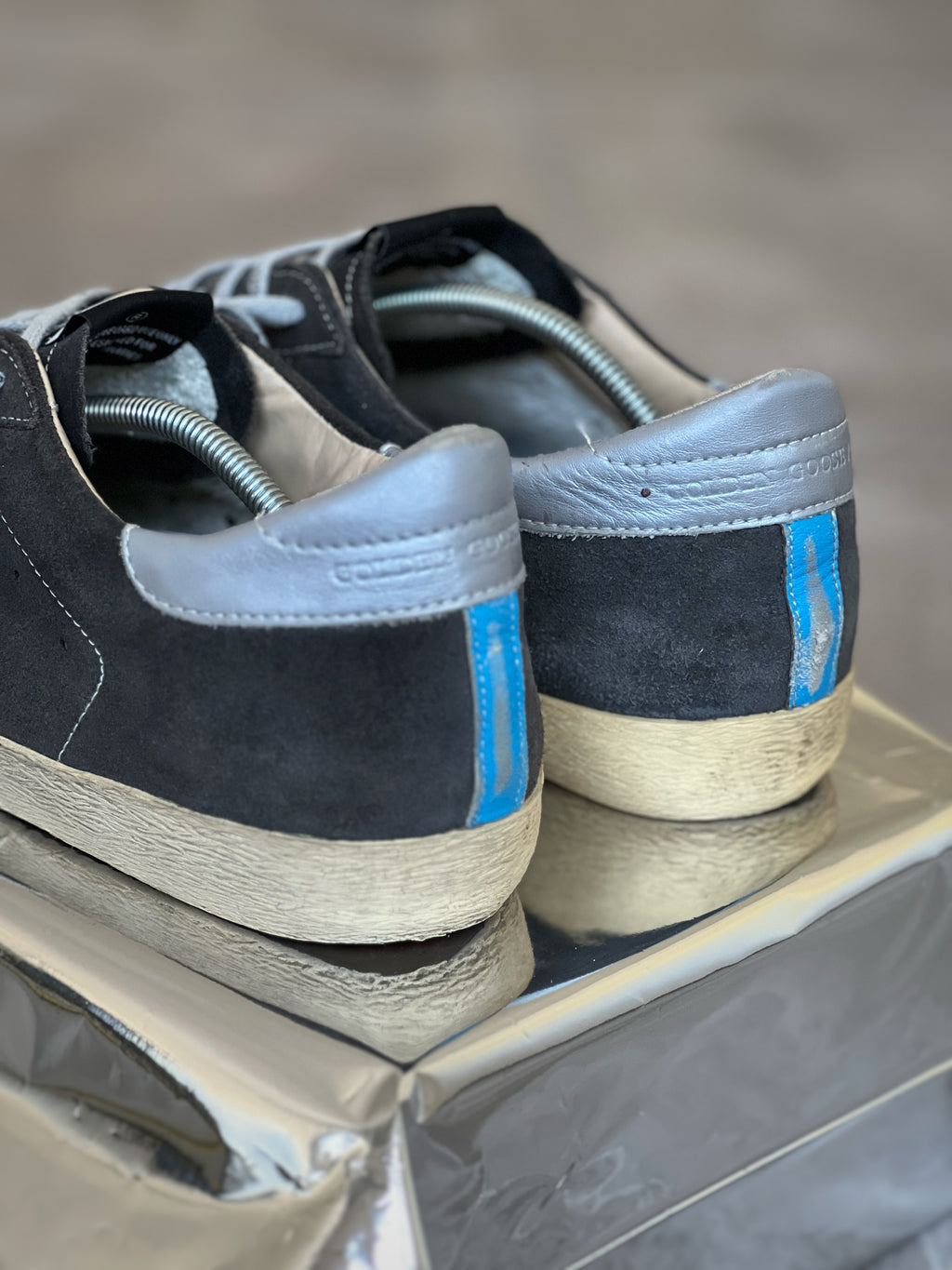 Golden Goose Superstar Grey & Blue Man Preowned