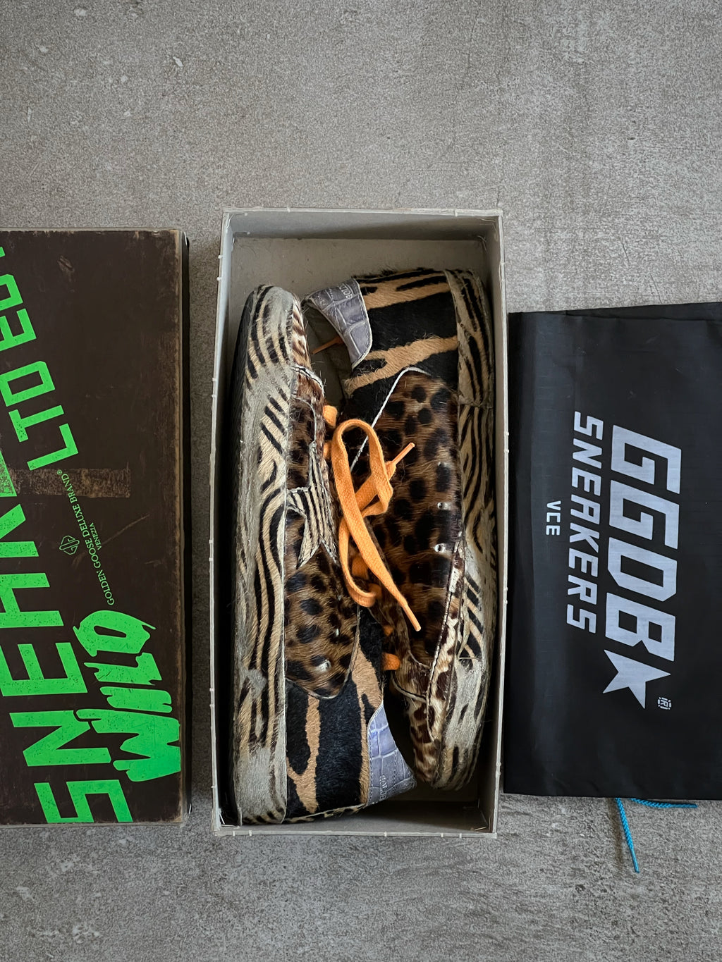 Size 37 | Animal Print Wild Golden Goose Superstar Exclusive Vtg