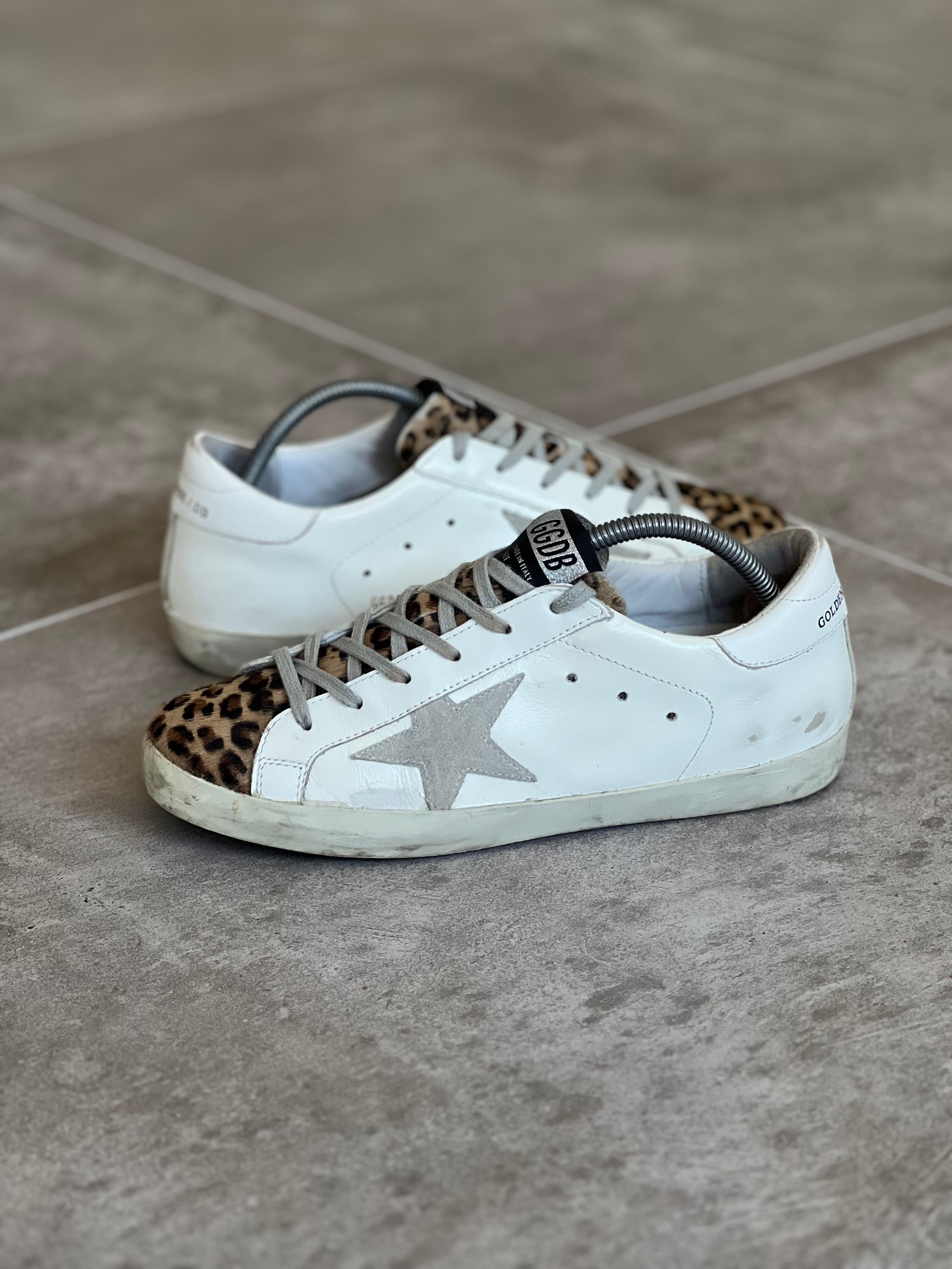 Size 38 | Golden Goose Superstar White Animal Print