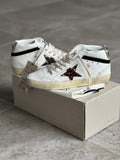 Talla 38 | Golden Goose Mid Star White & Animal Print