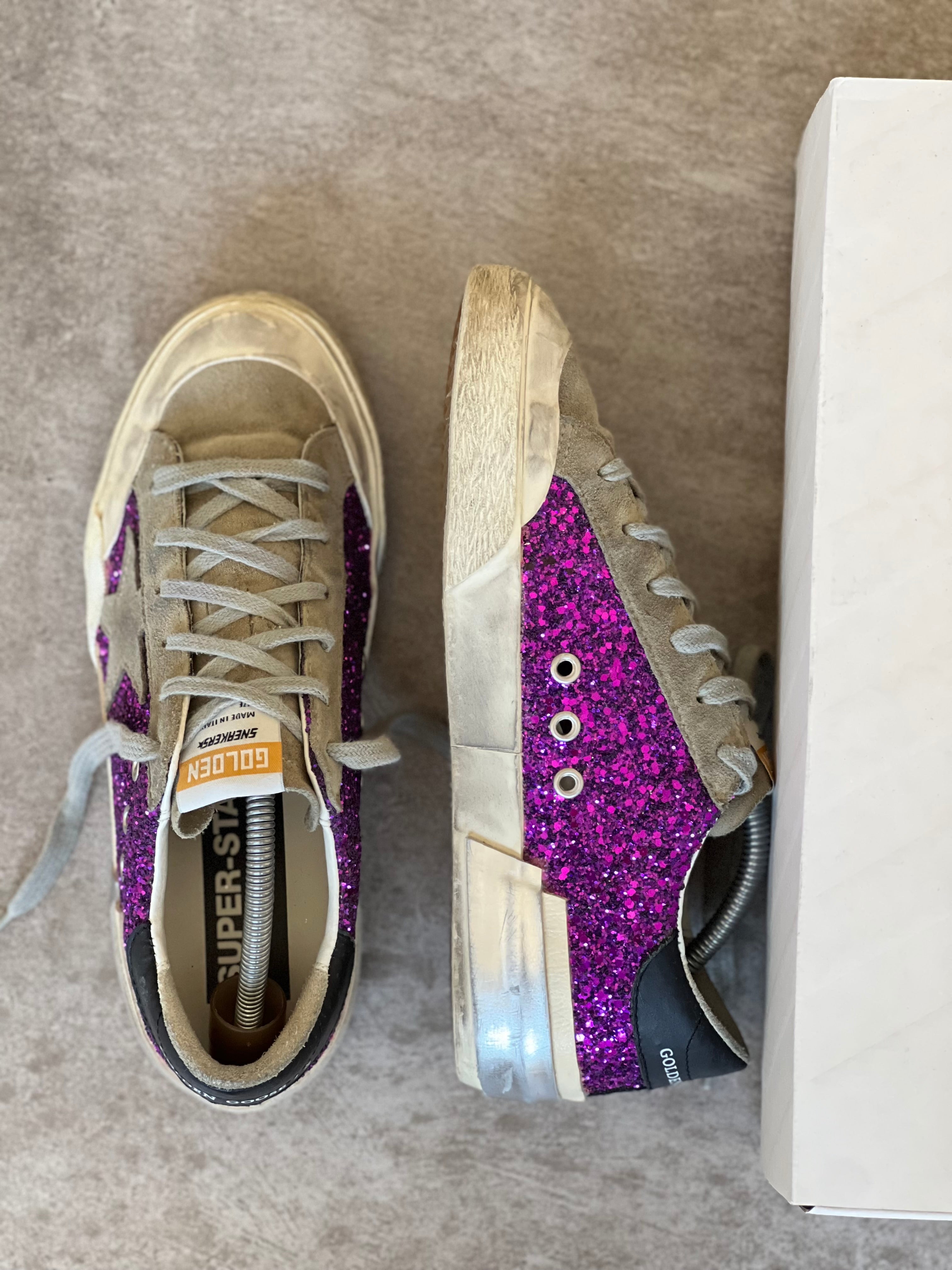 Talla 38 | Exclusive Superstar Golden Goose Purple Metallic