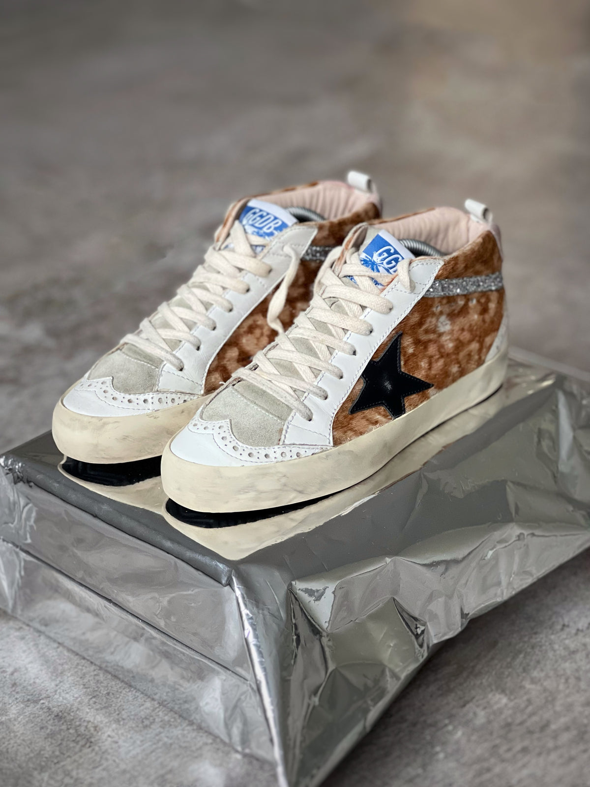 Golden Goose Mid Star bota Animal Print Mujer