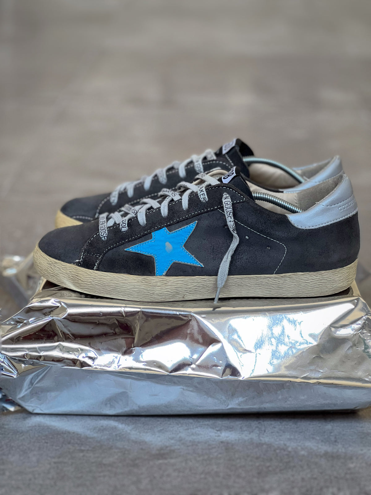 Golden Goose Superstar Grey & Blue Man Preowned