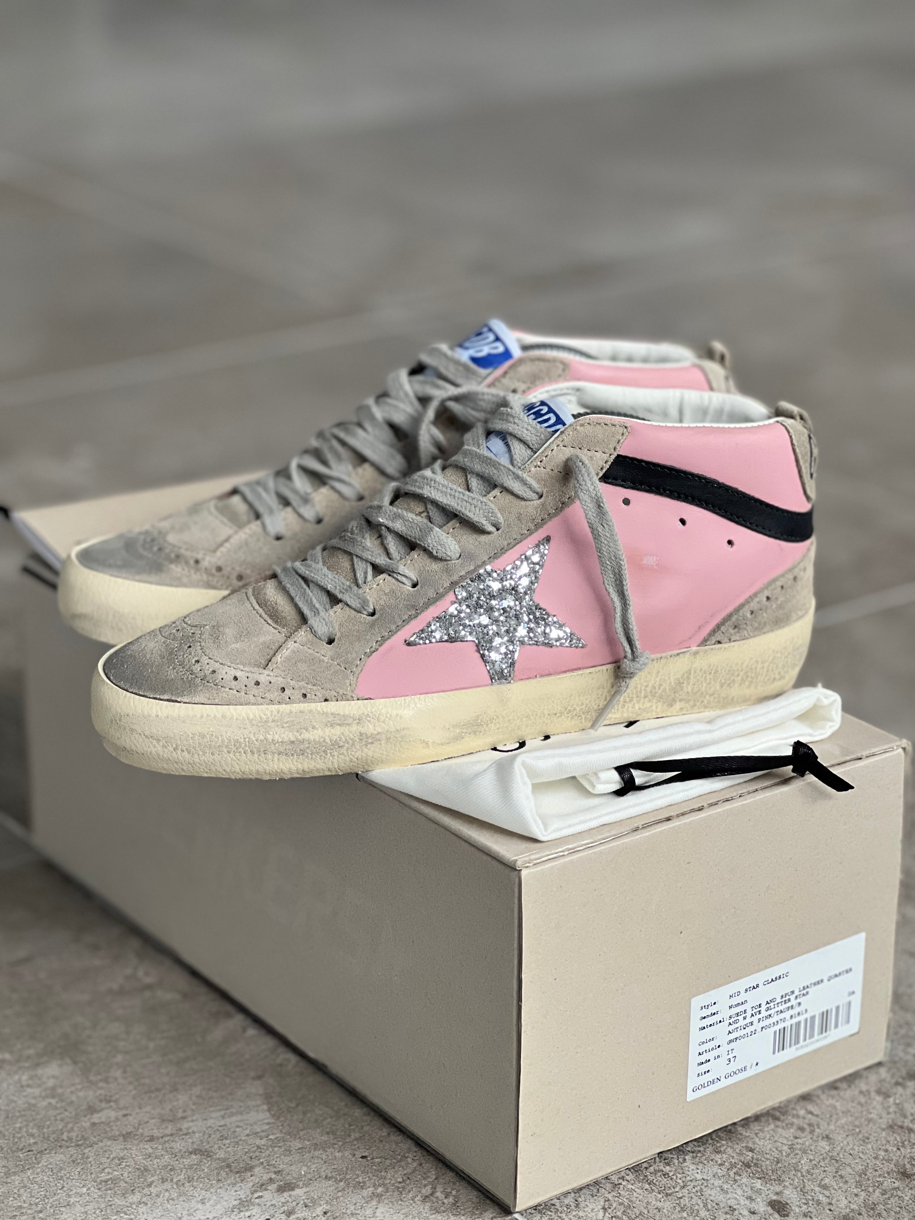 Talla 37 | Golden Goose Mid Star Pink