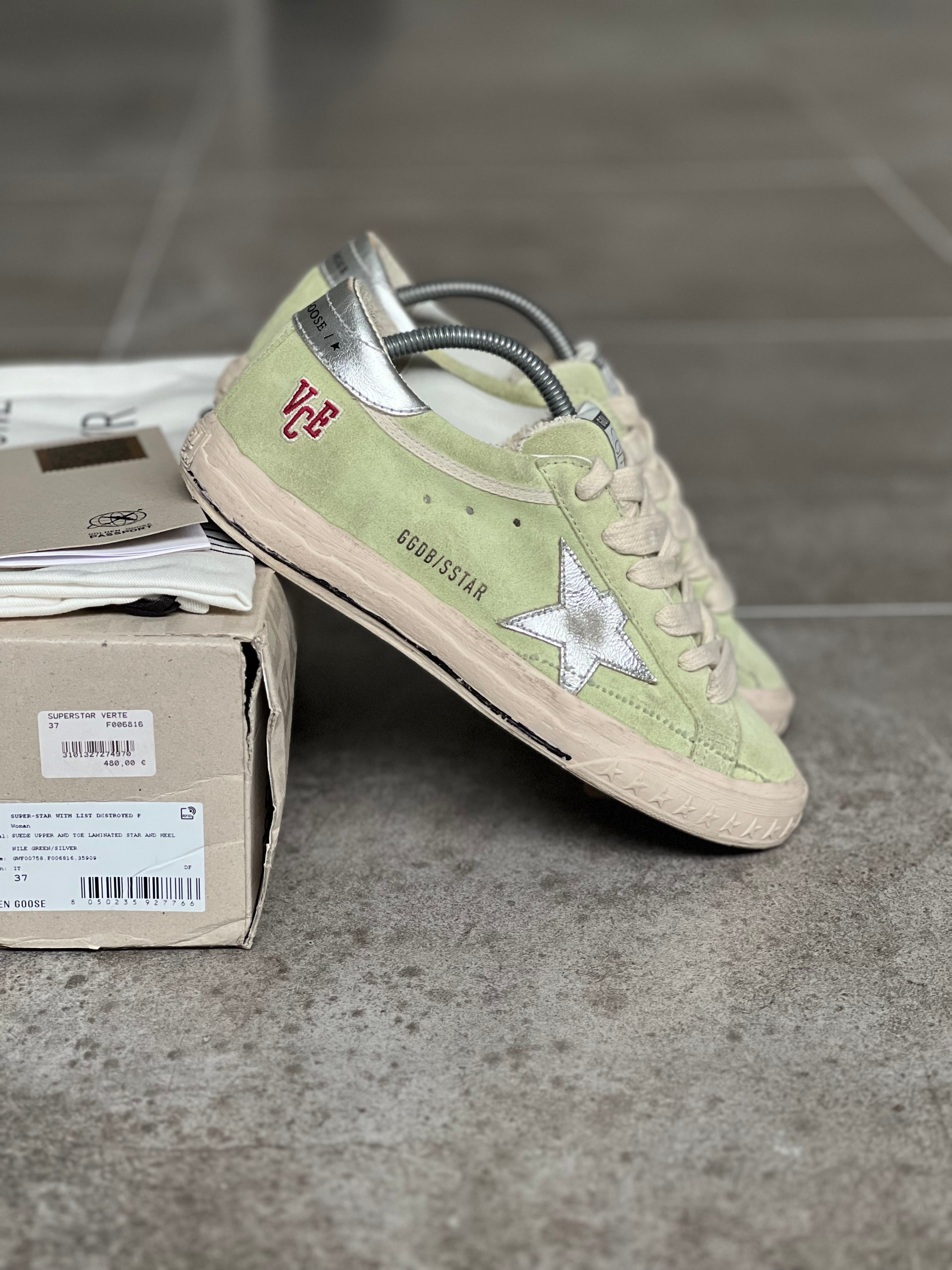 Talla 37 | Golden Goose Superstar VCE edition light green