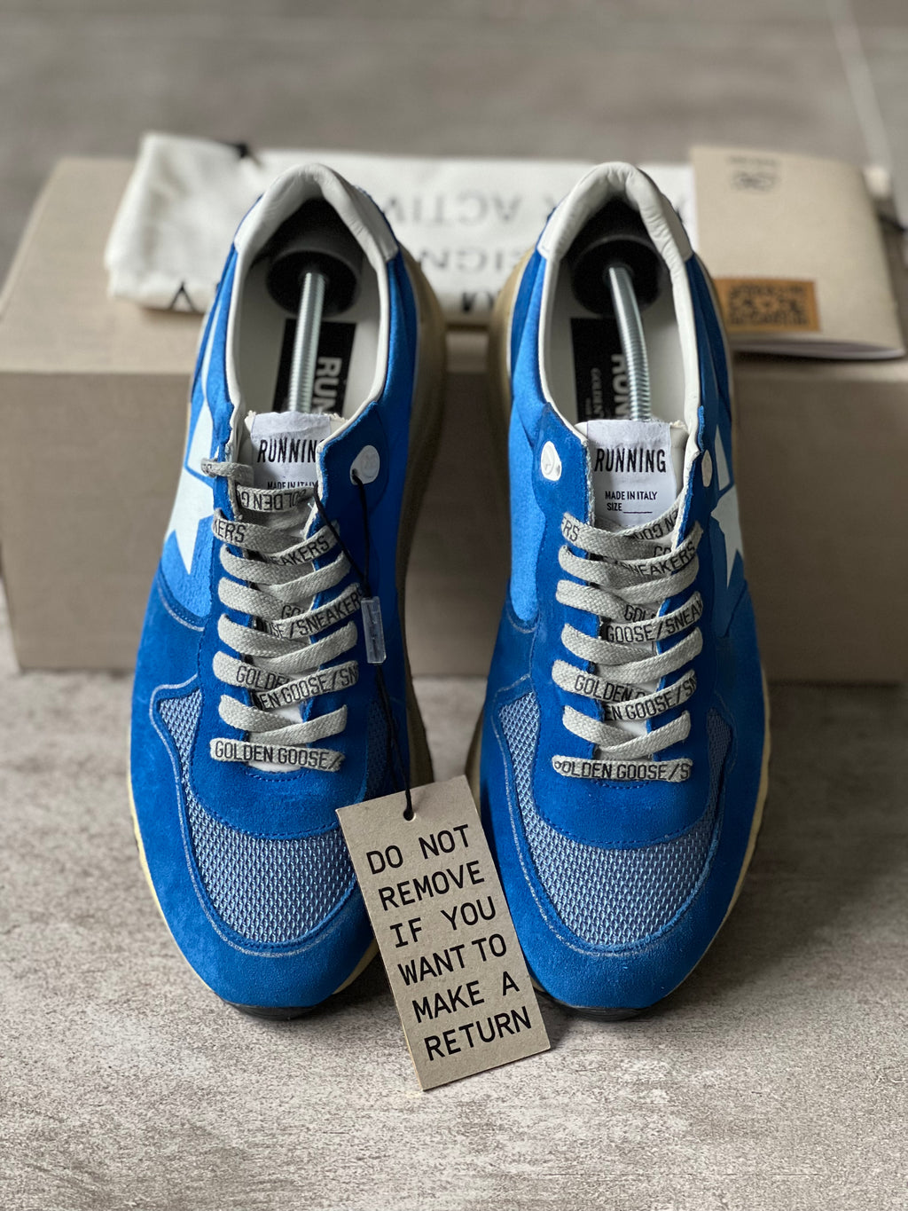 Size 42 | Golden Goose Running Sole Blue Man