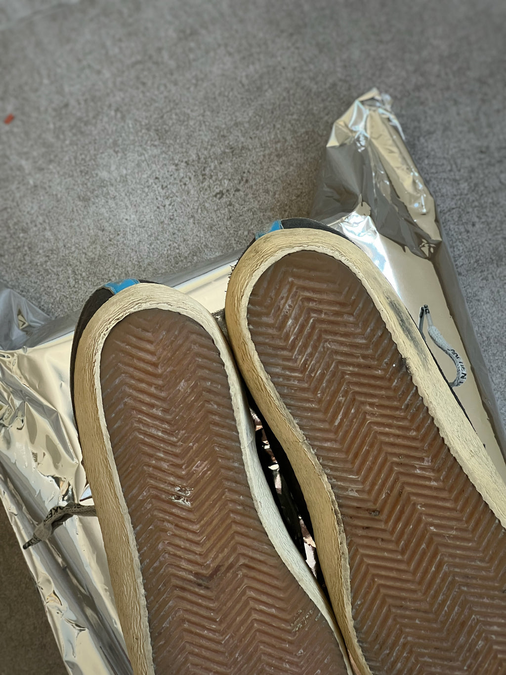 Golden Goose Superstar Grey & Blue Man Preowned