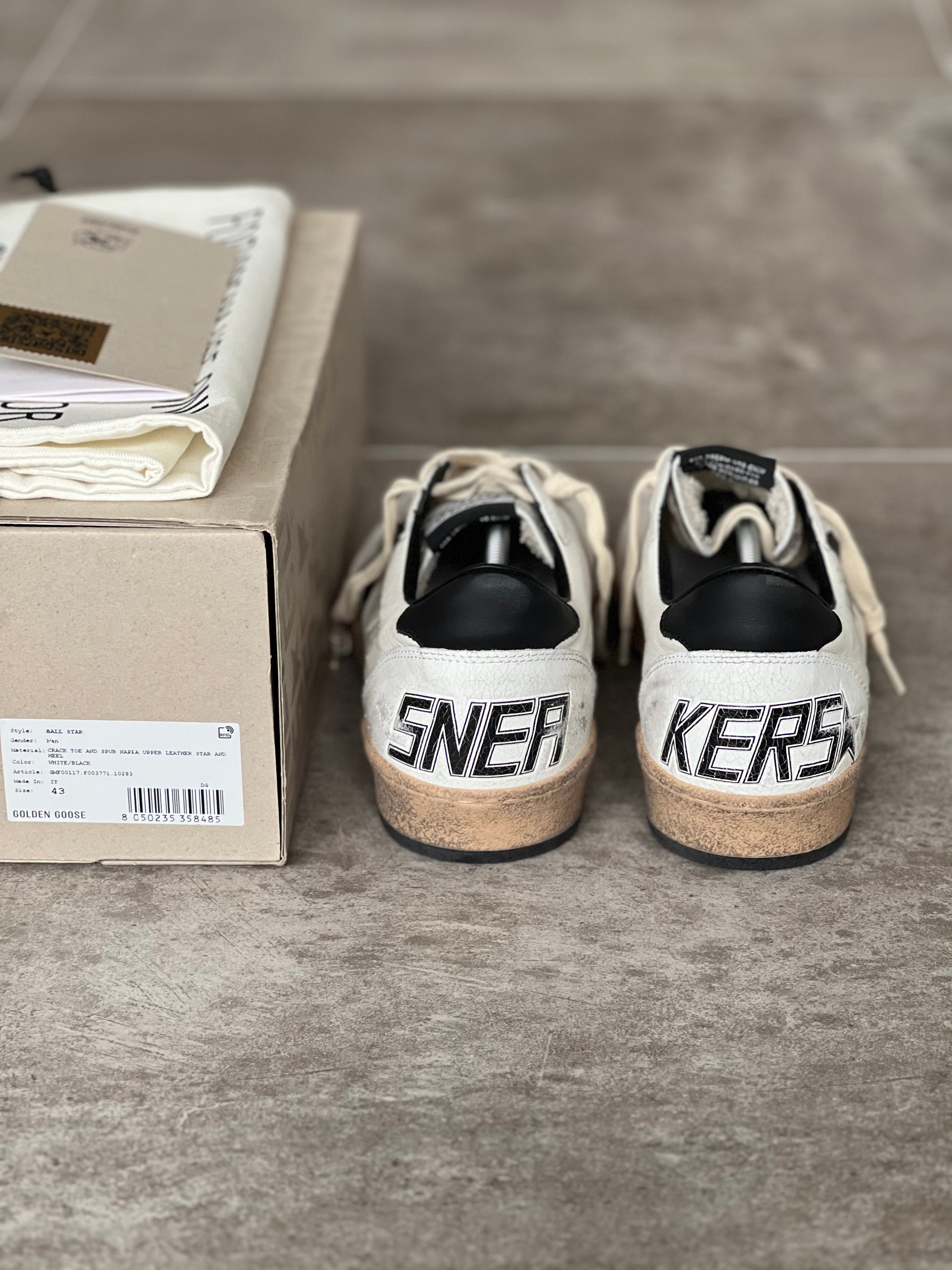Talla 43 | Golden Goose Ball Star White & Black Classic