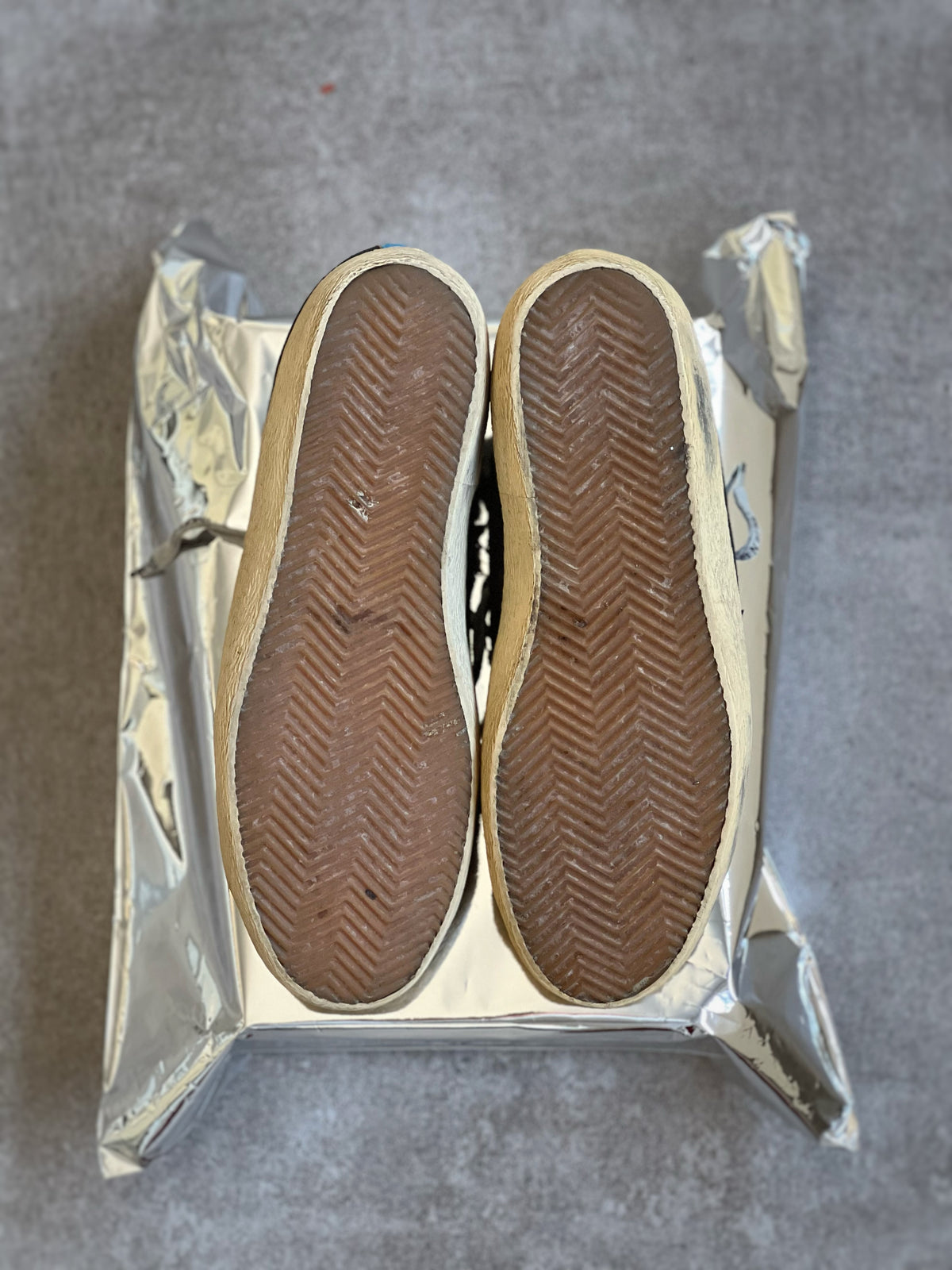 Golden Goose Superstar Grey & Blue Man Preowned