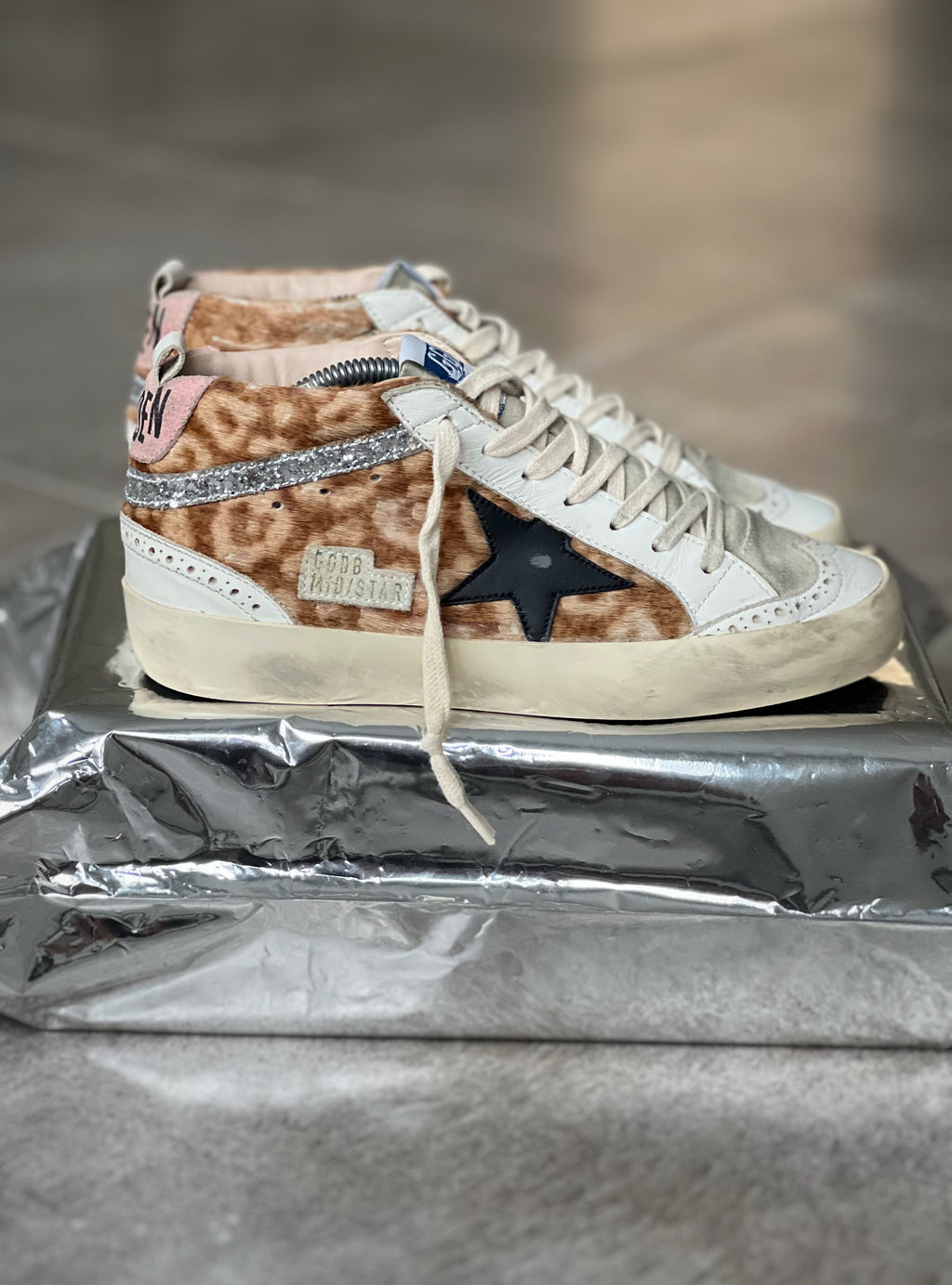 Golden Goose Mid Star Animal Print Women's sneakers