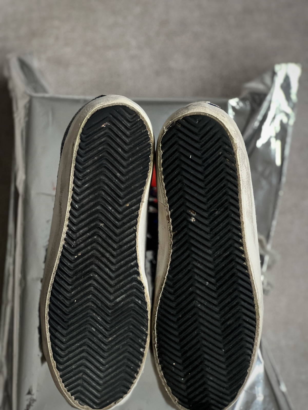 Golden Goose Superstar Azules Talón Naranja | Mujer