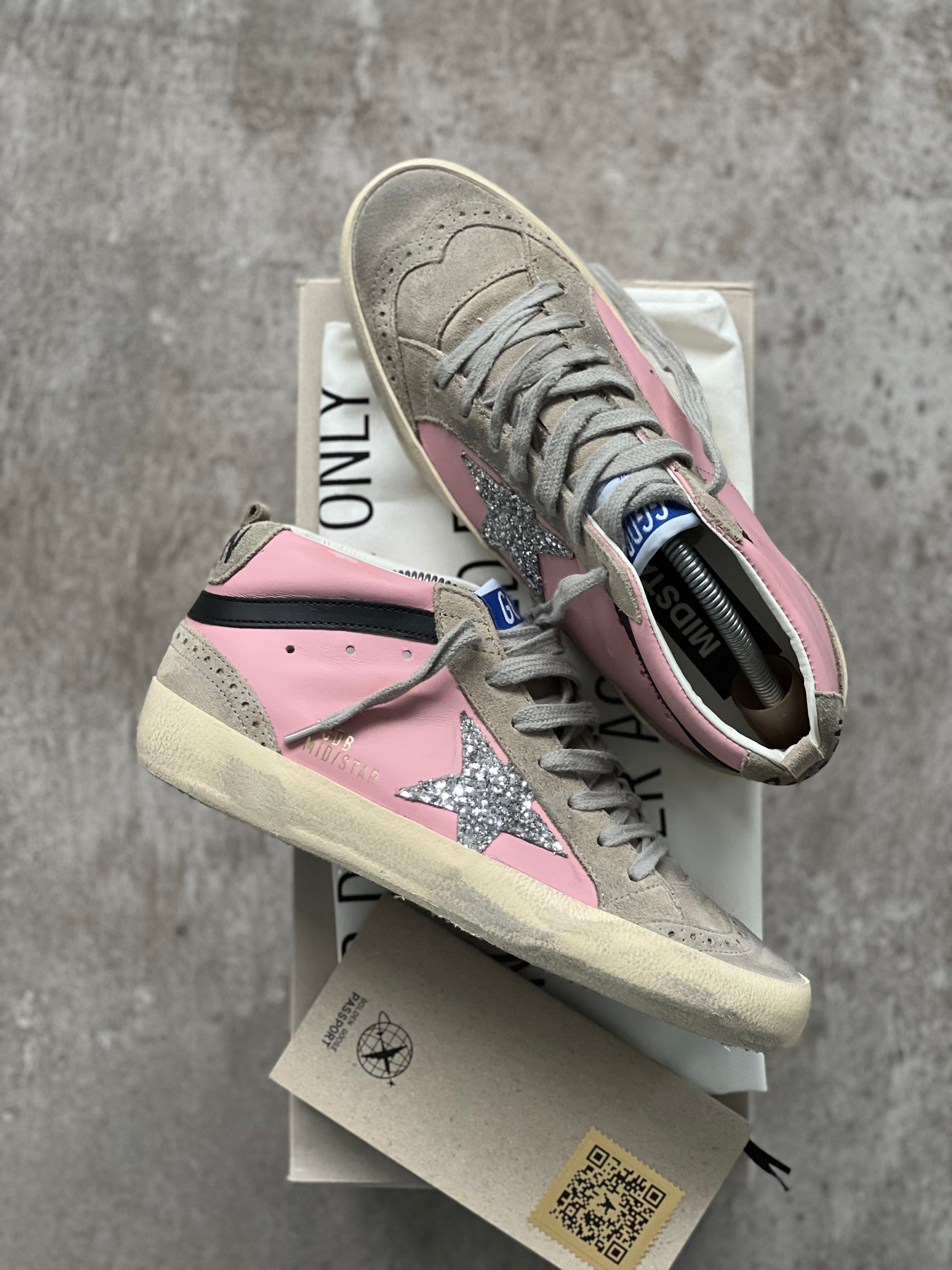 Talla 37 | Golden Goose Mid Star Pink