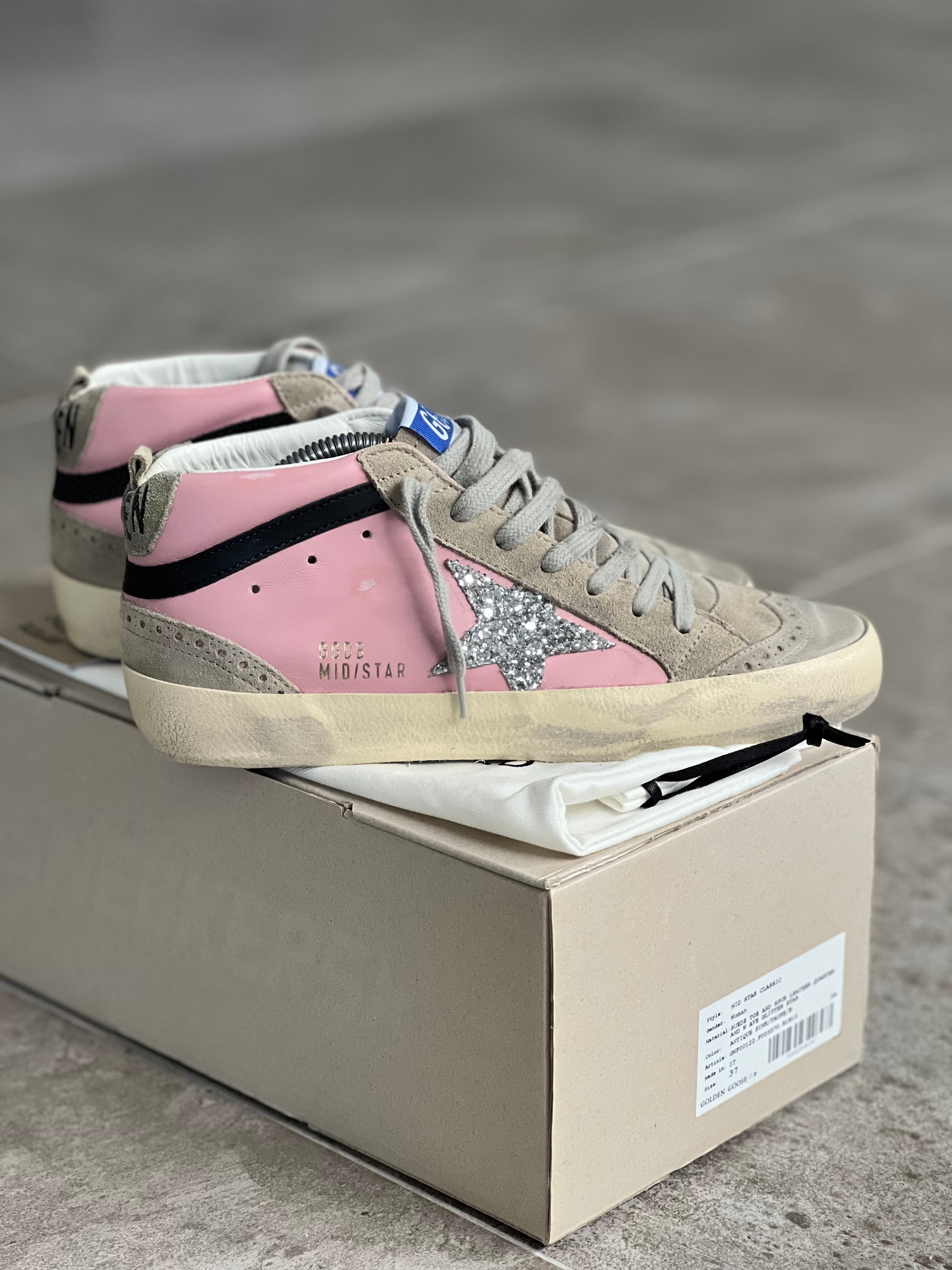 Talla 37 | Golden Goose Mid Star Pink