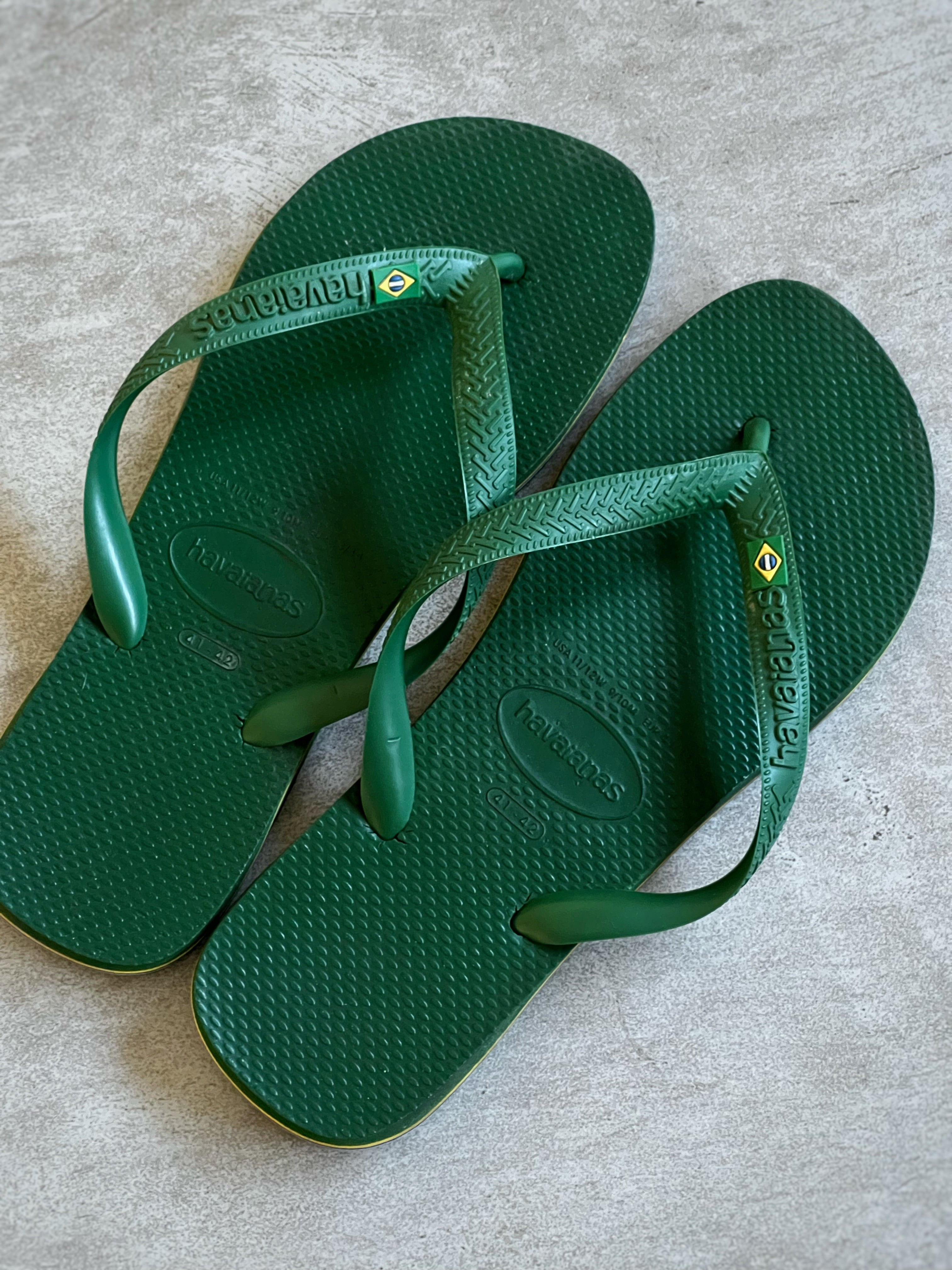 Havaianas Brazil Green Flip Flop Vintage
