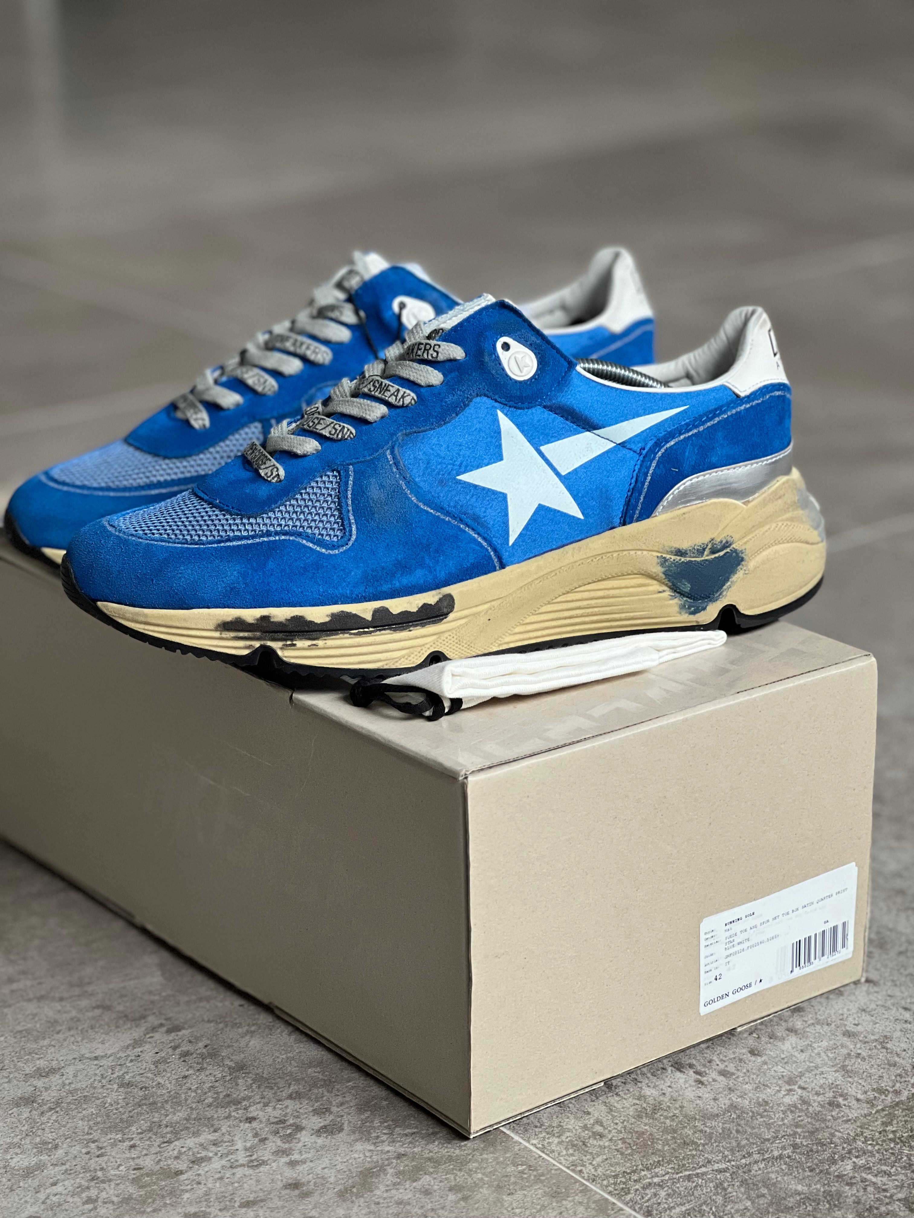 Size 42 | Golden Goose Running Sole Blue Man