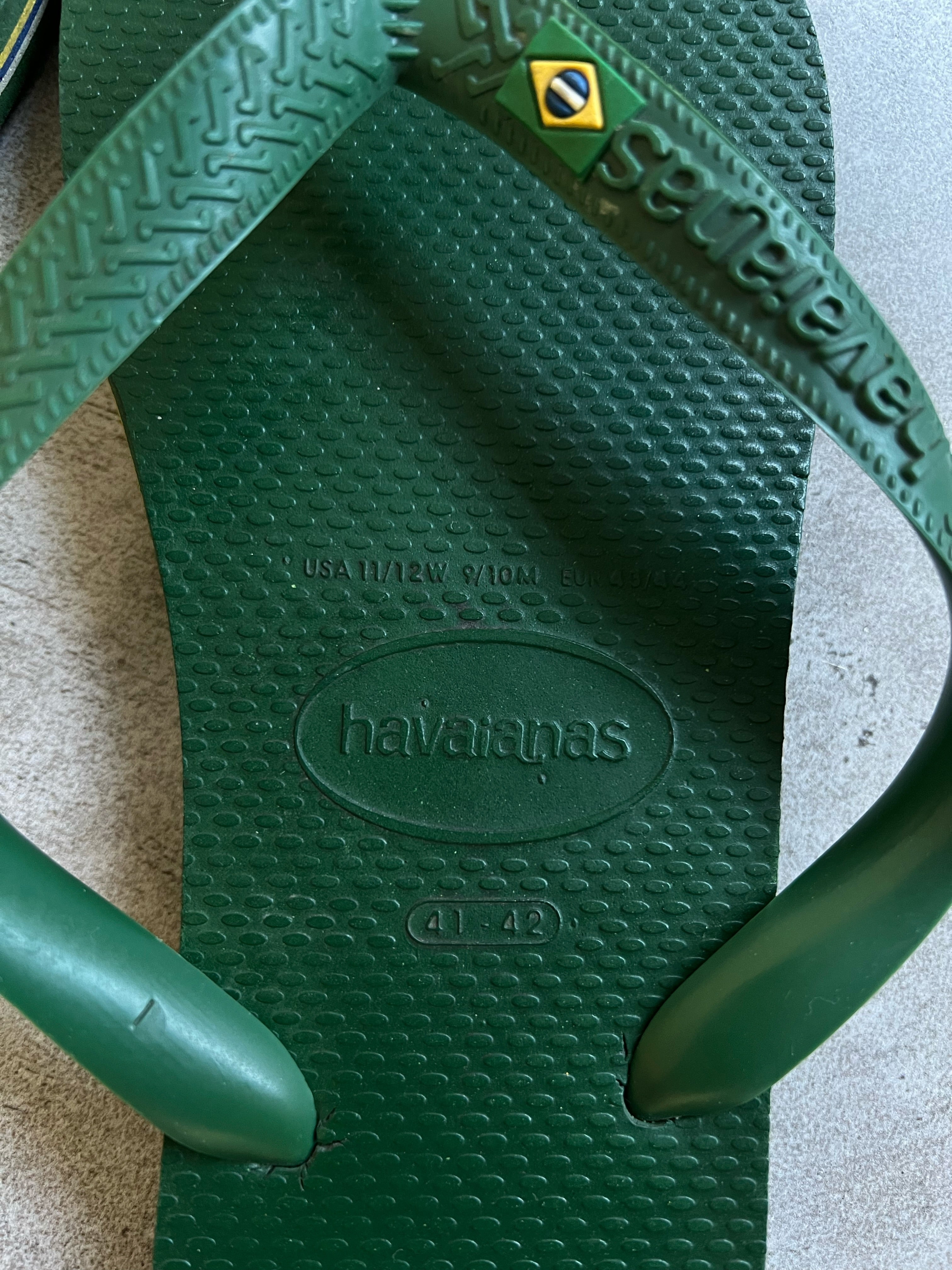 Havaianas Brazil Green Flip Flop Vintage