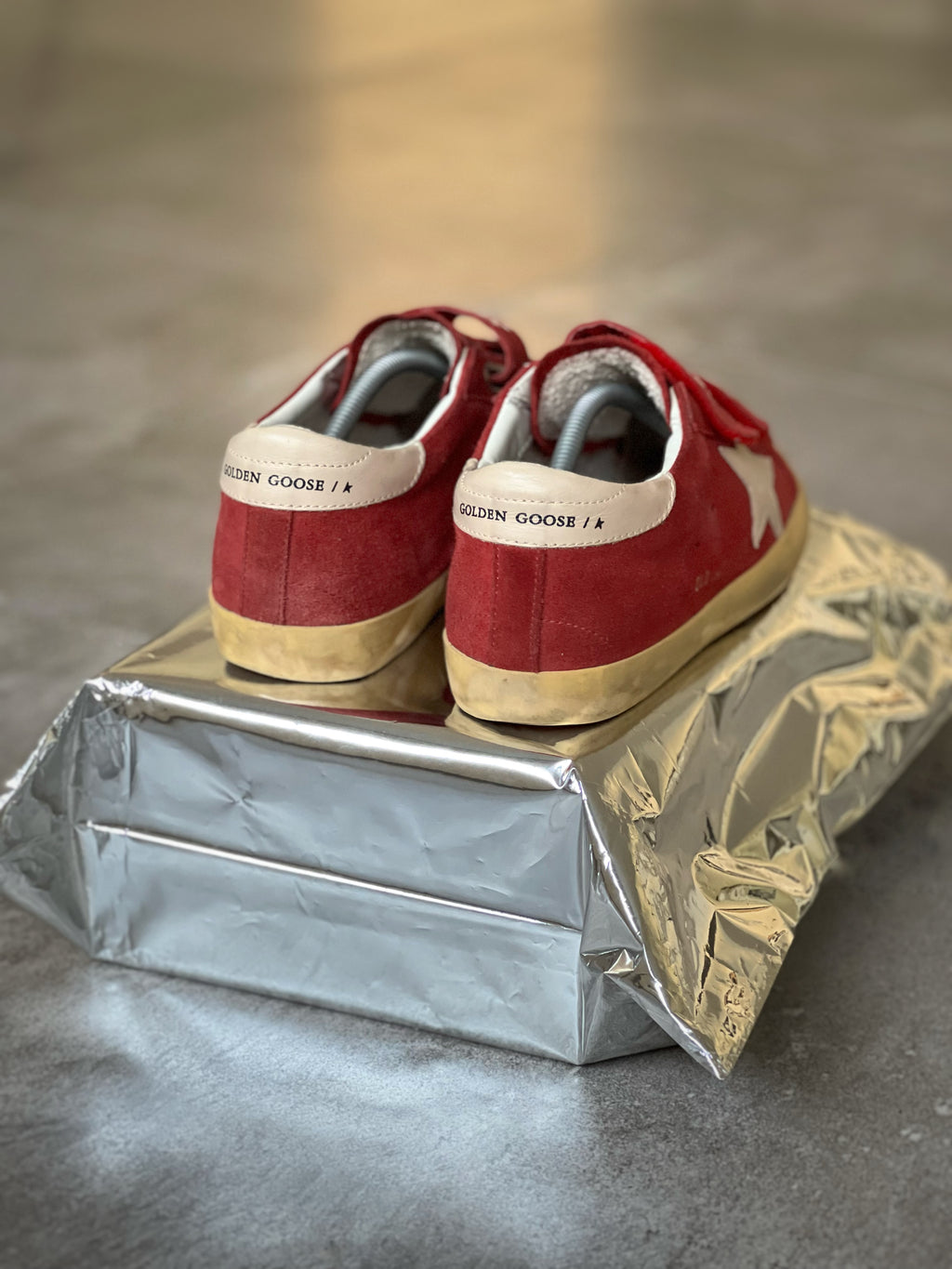Golden Goose Old School Red & White Woman