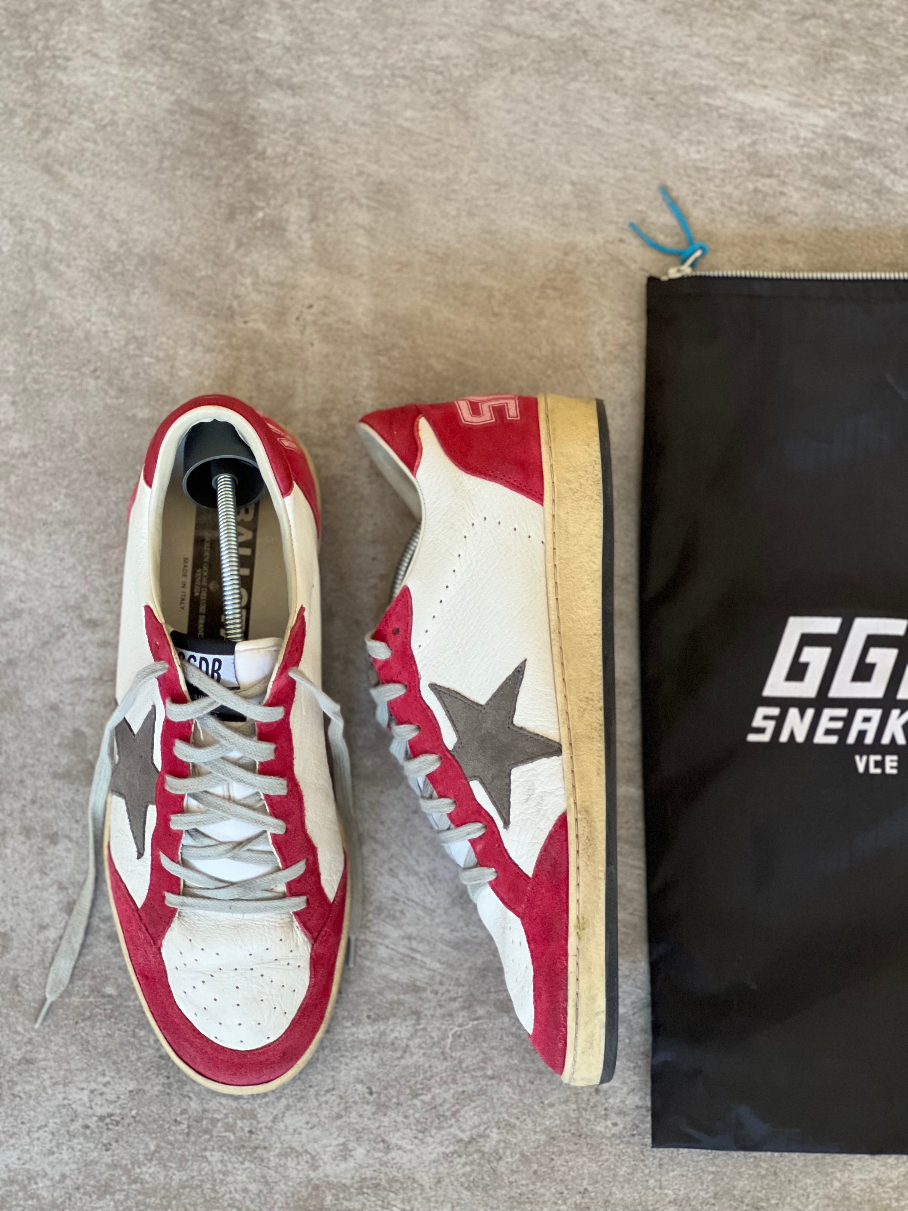 Size 42 | Golden Goose Ball Star Retro Style Red & White