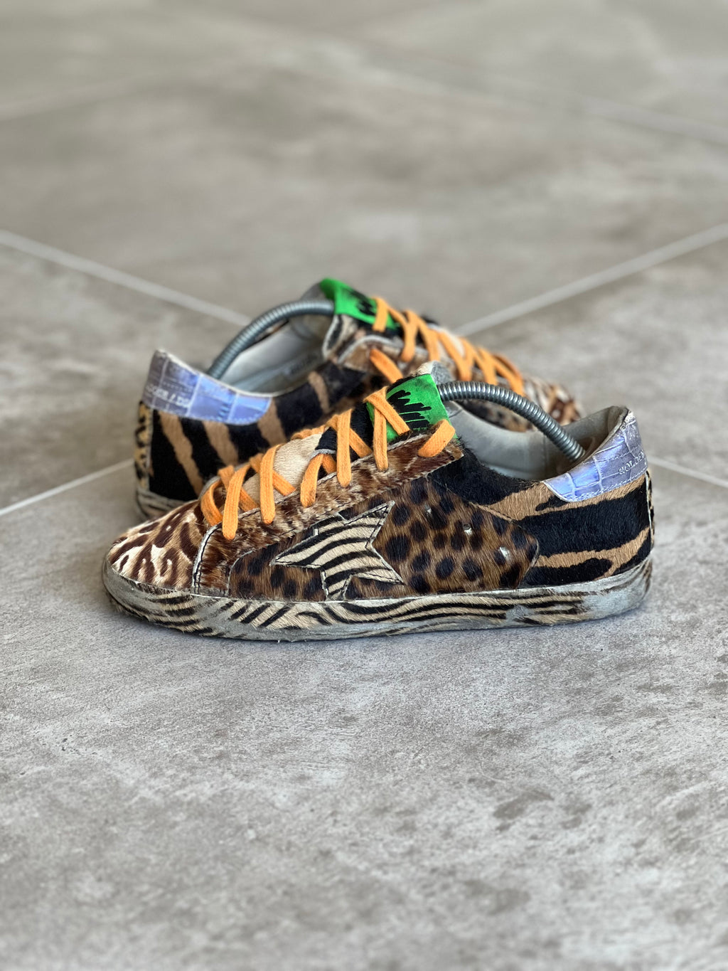 Size 37 | Animal Print Wild Golden Goose Superstar Exclusive Vtg