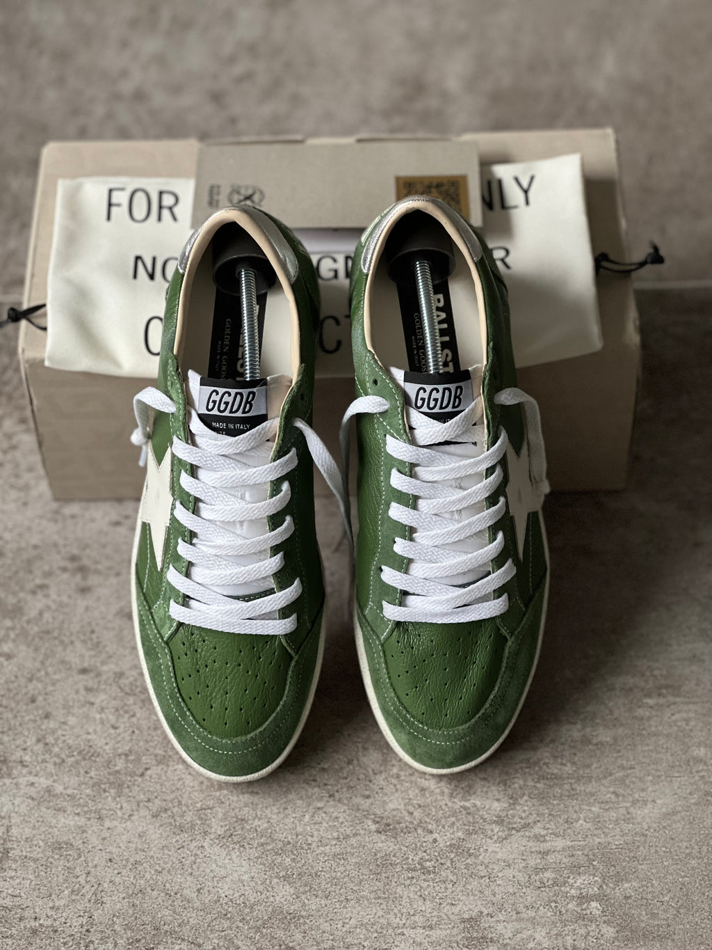 Size 42 | Ball Star Golden Goose Man Green/White/Silver
