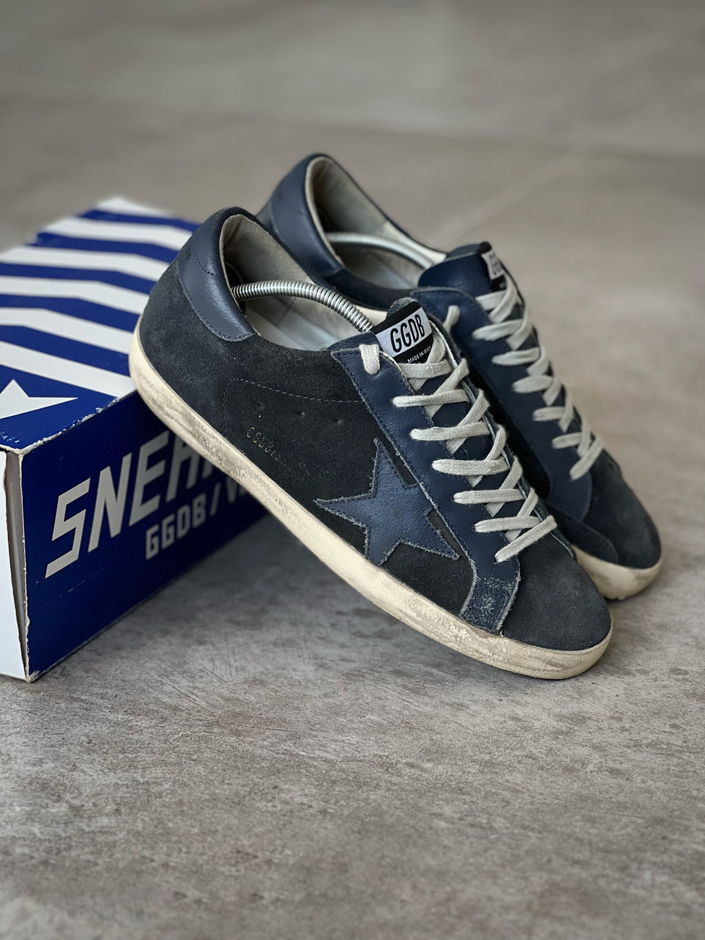 Talla 41 | Golden Goose Superstar Denim Blue Retro