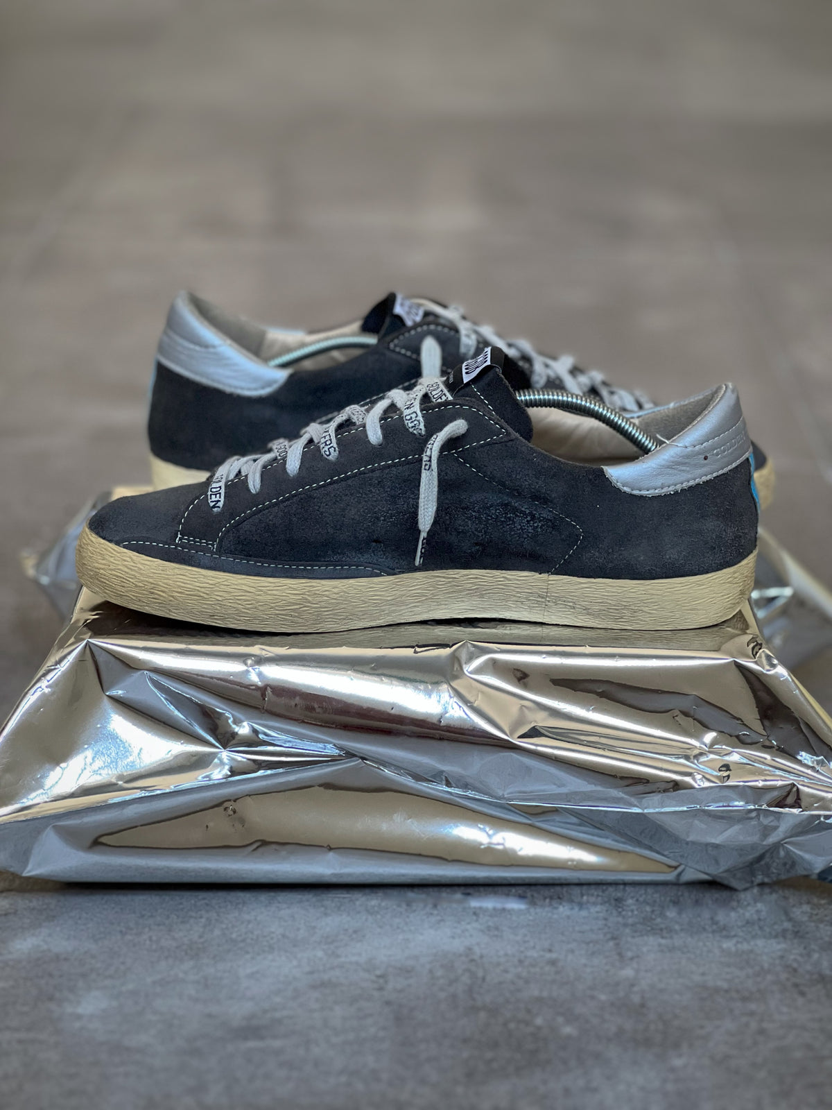 Golden Goose Superstar Grey & Blue Man Preowned