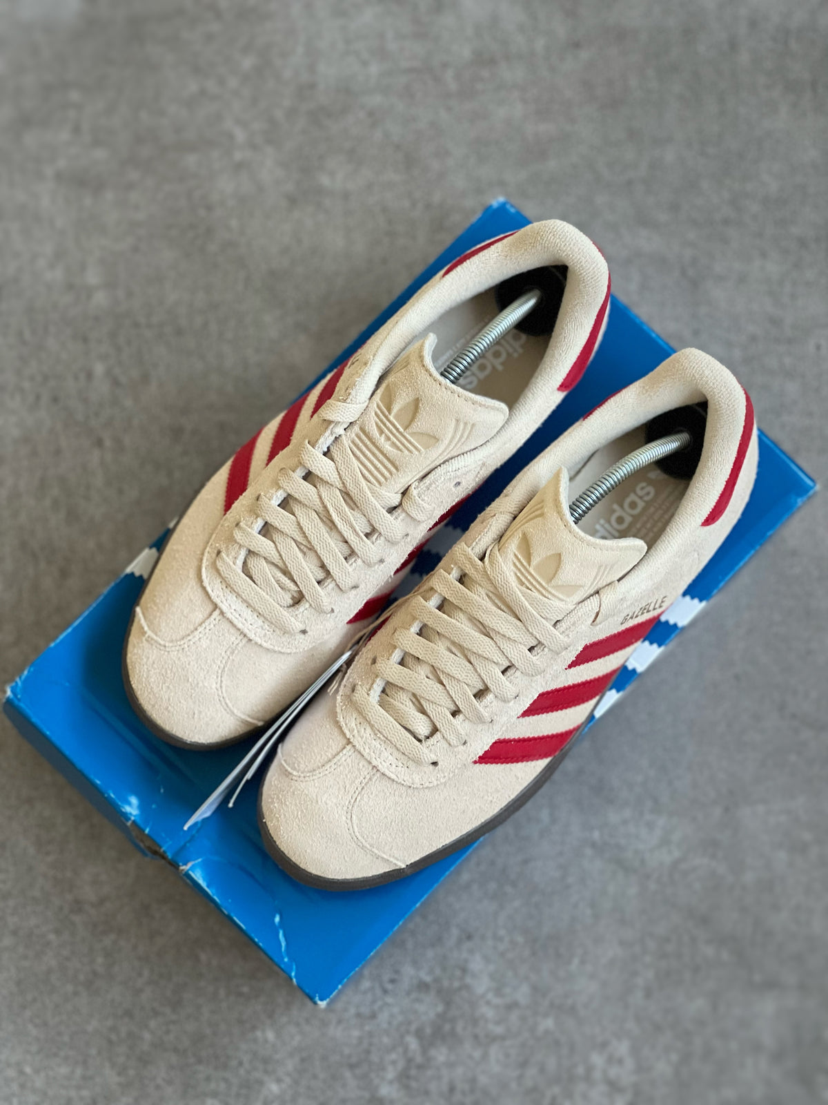 Adidas Gazelle Cream & Red Deadstock