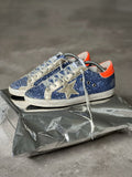 Golden Goose Superstar Azules Talón Naranja | Mujer