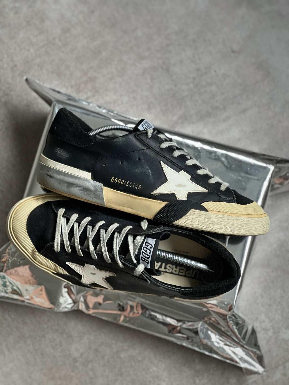 Golden Goose Superstar Man Black/ Silver/ White