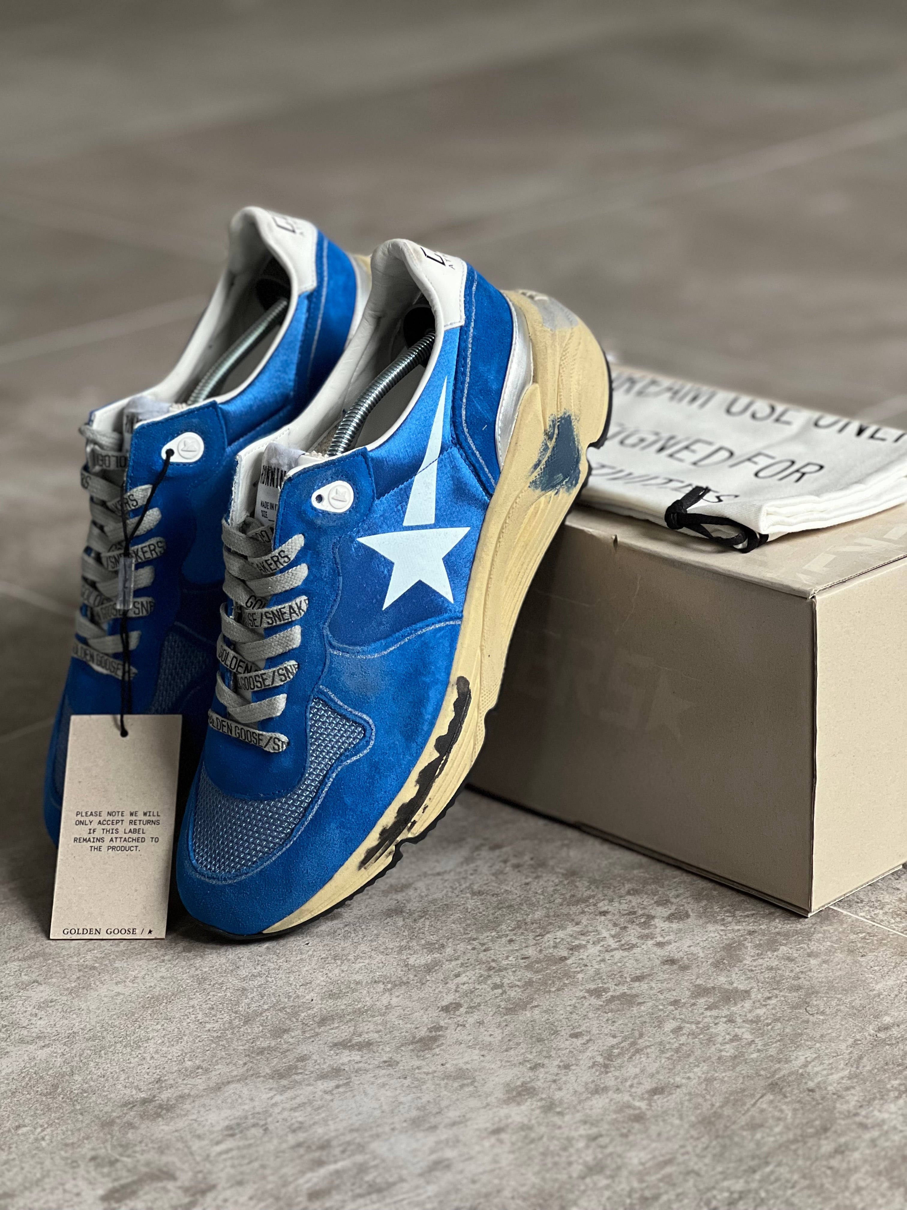 Size 42 | Golden Goose Running Sole Blue Man