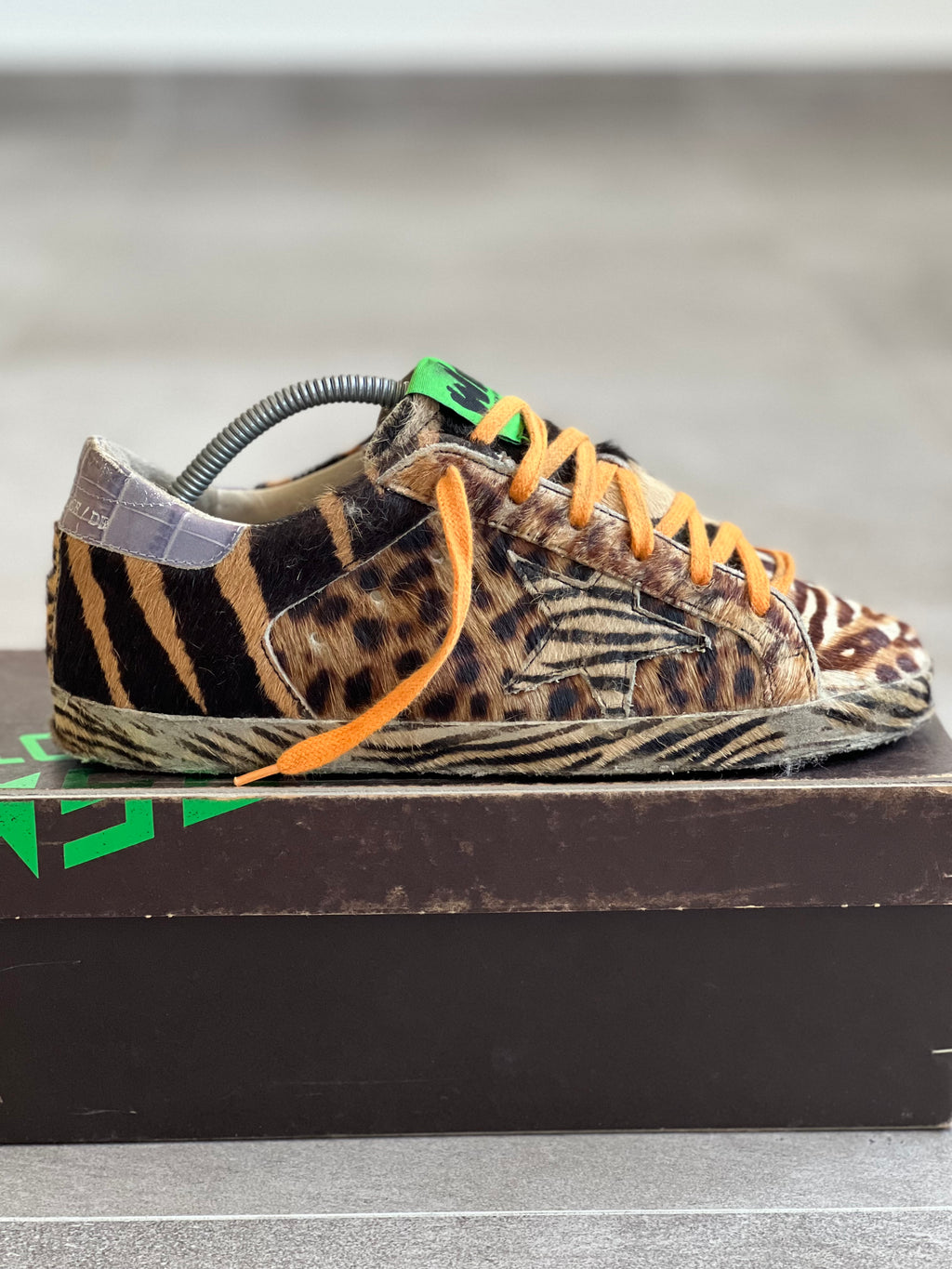 Size 37 | Animal Print Wild Golden Goose Superstar Exclusive Vtg