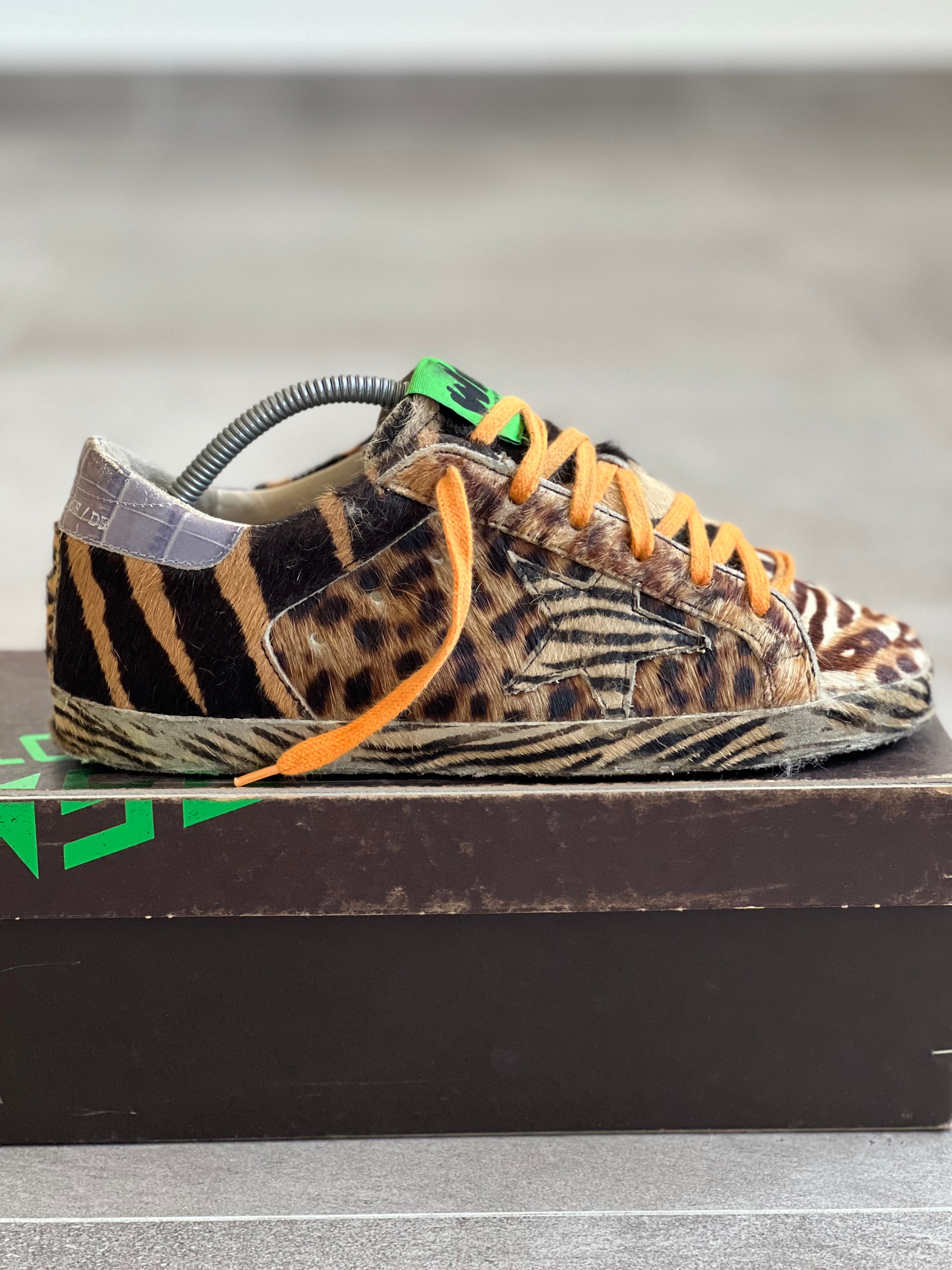 Talla 37 | Animal Print Wild Golden Goose Superstar Exclusive Vtg