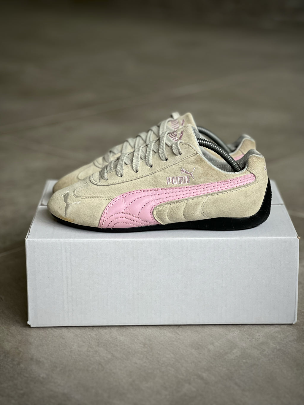 Size 38 | Puma SPEEDCAT Retro style Beige & Pink Woman