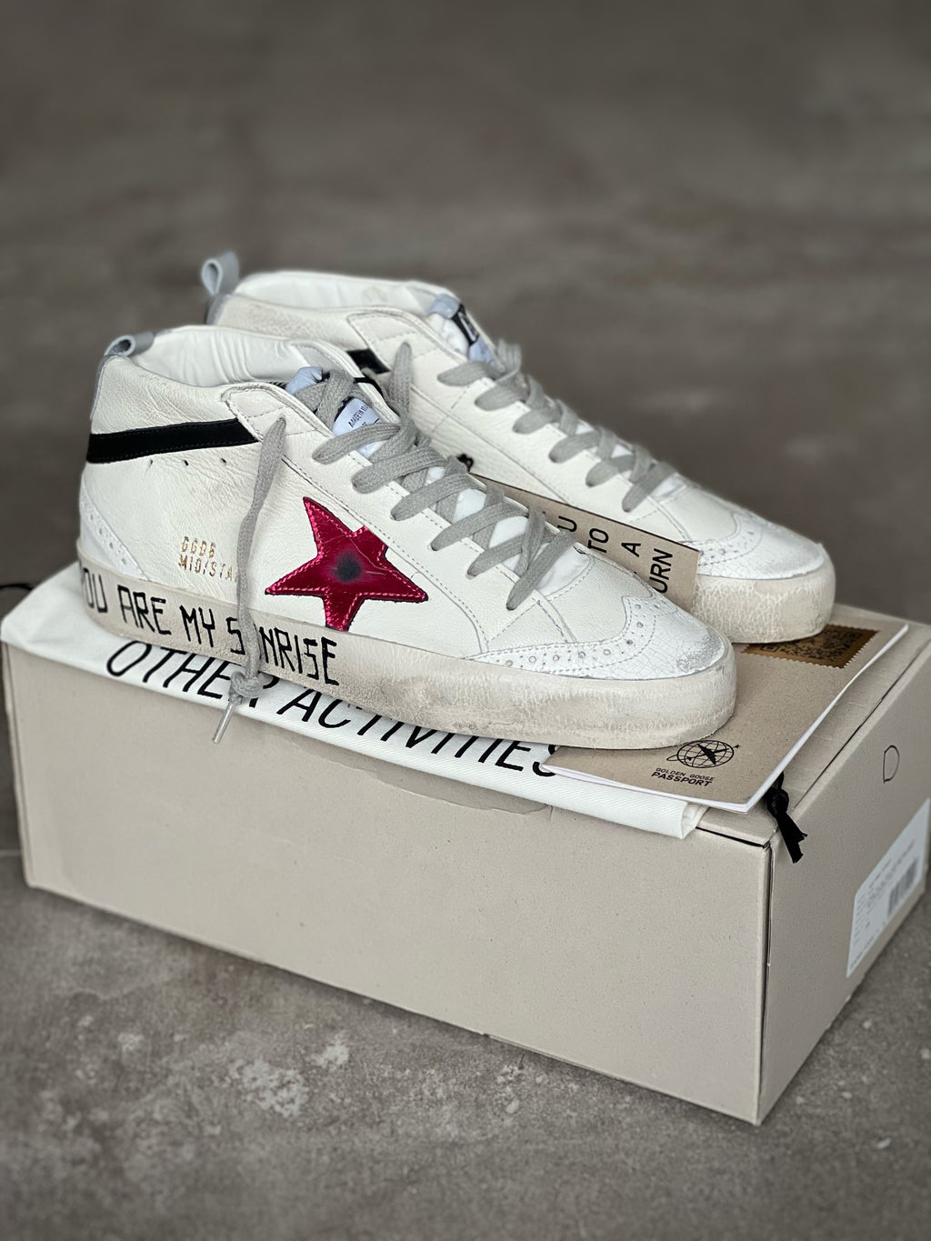 Golden Goose Mid Star Bota "You are my sunrise"