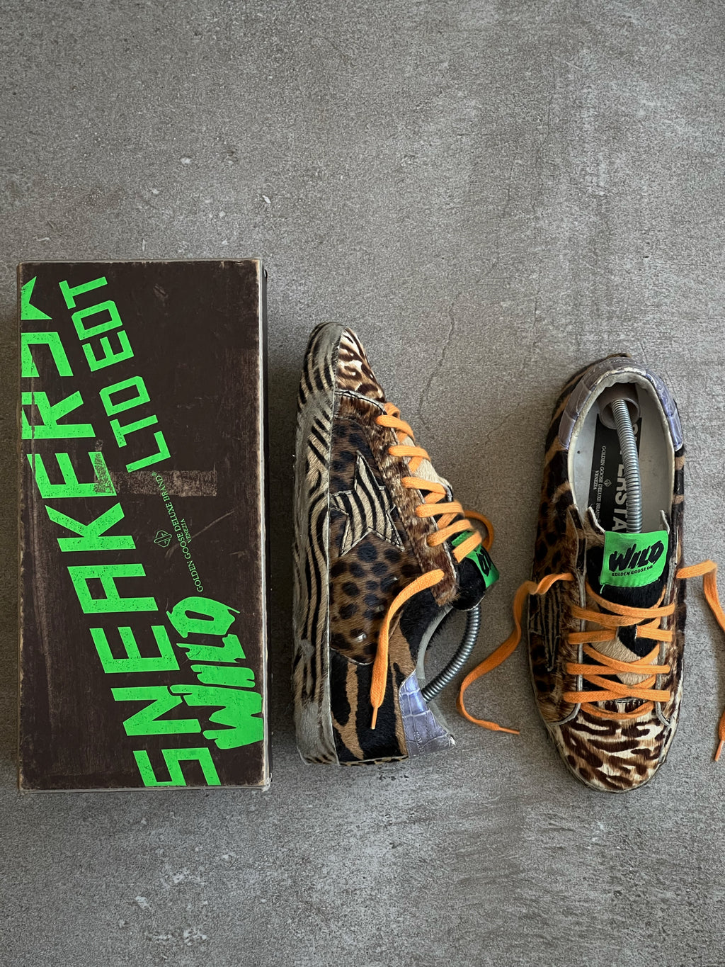 Size 37 | Animal Print Wild Golden Goose Superstar Exclusive Vtg