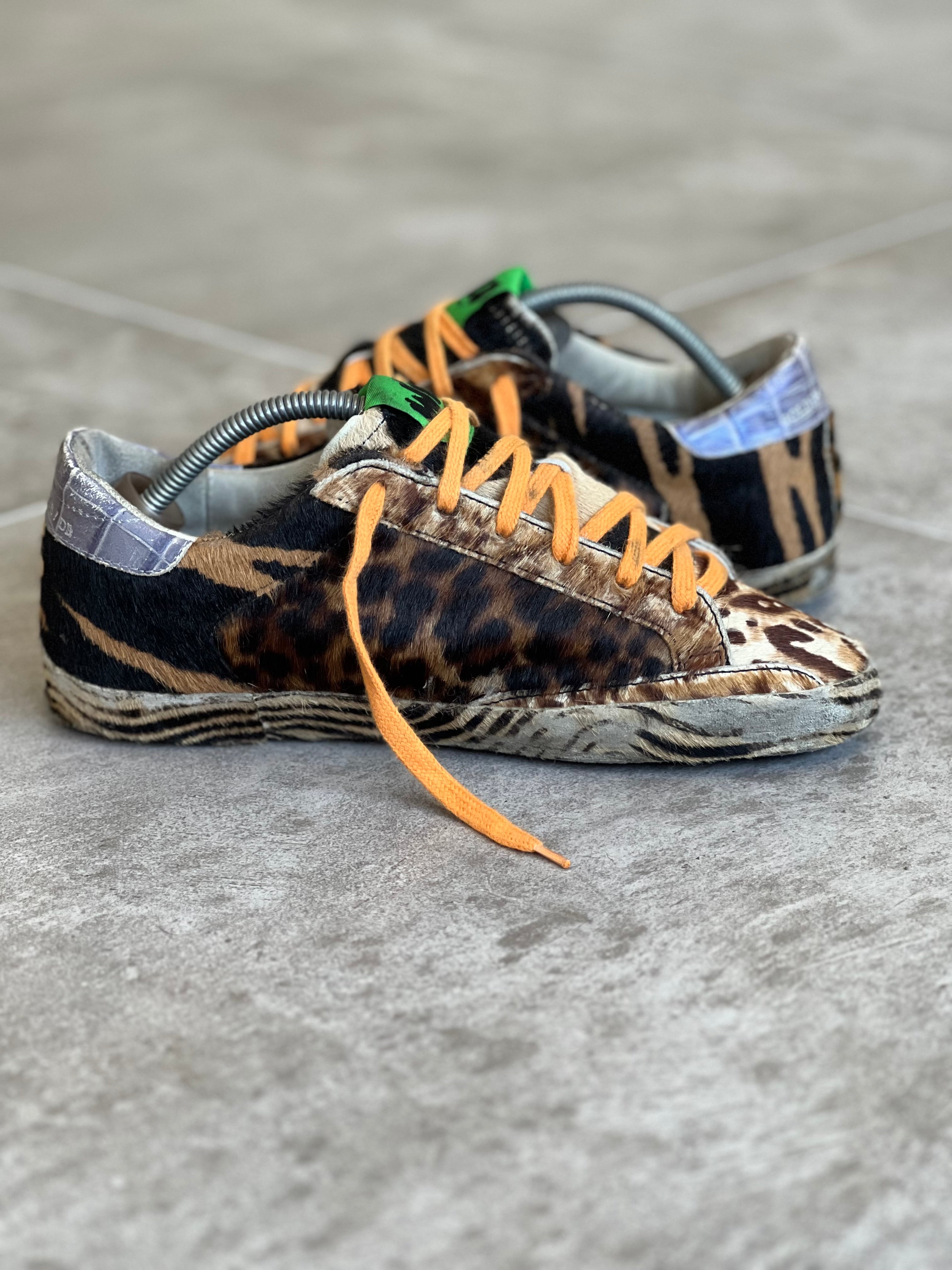 Size 37 | Animal Print Wild Golden Goose Superstar Exclusive Vtg