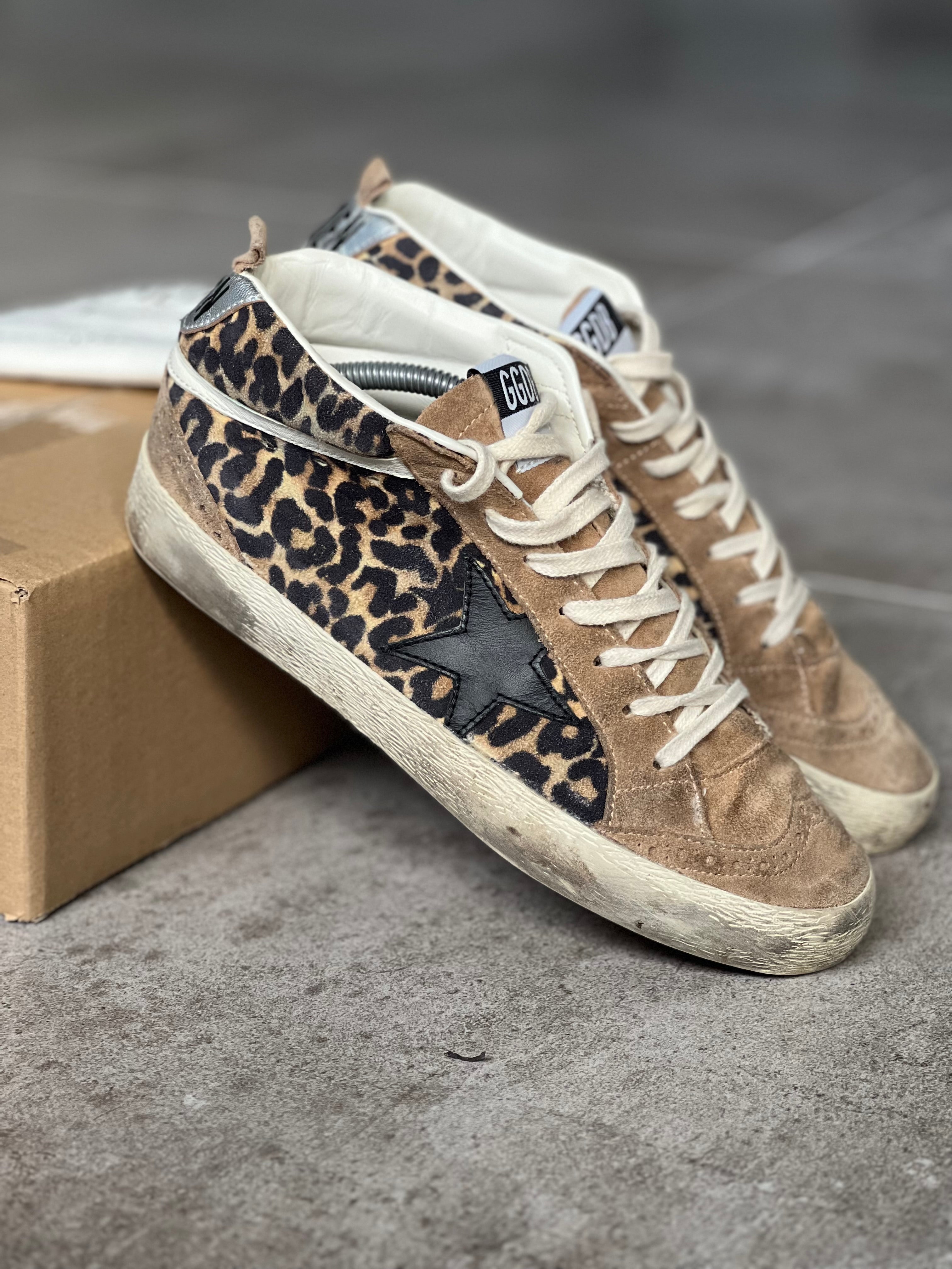 Talla 39 | Mid Star Animal Print Golden Goose
