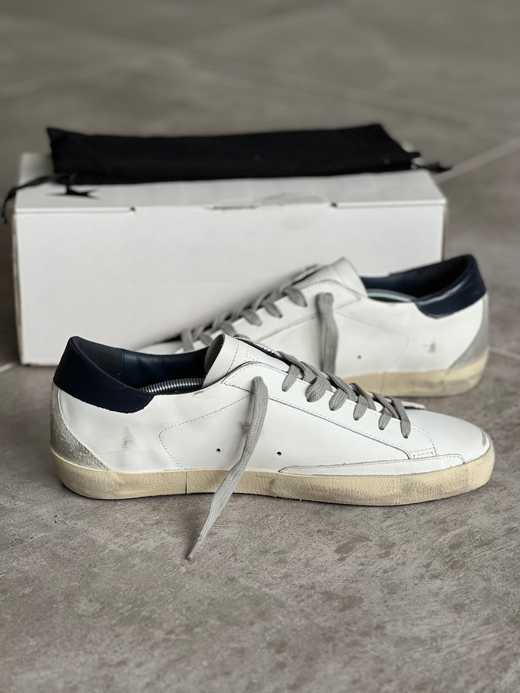 Size 43 | Classic Superstar White & Dark blue GGDB Man