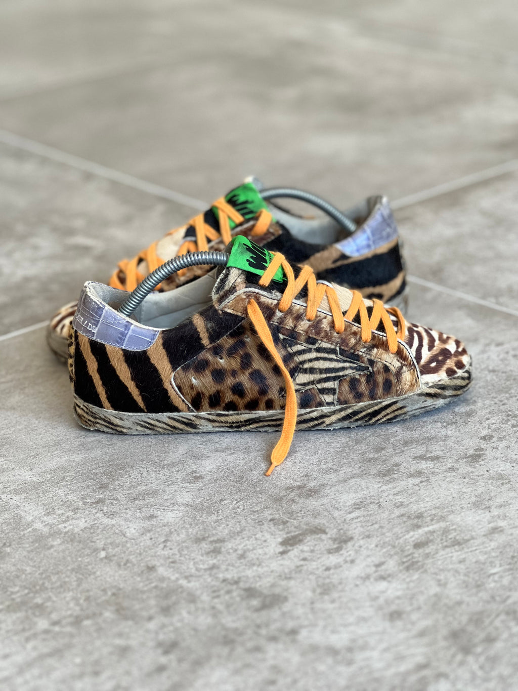 Size 37 | Animal Print Wild Golden Goose Superstar Exclusive Vtg