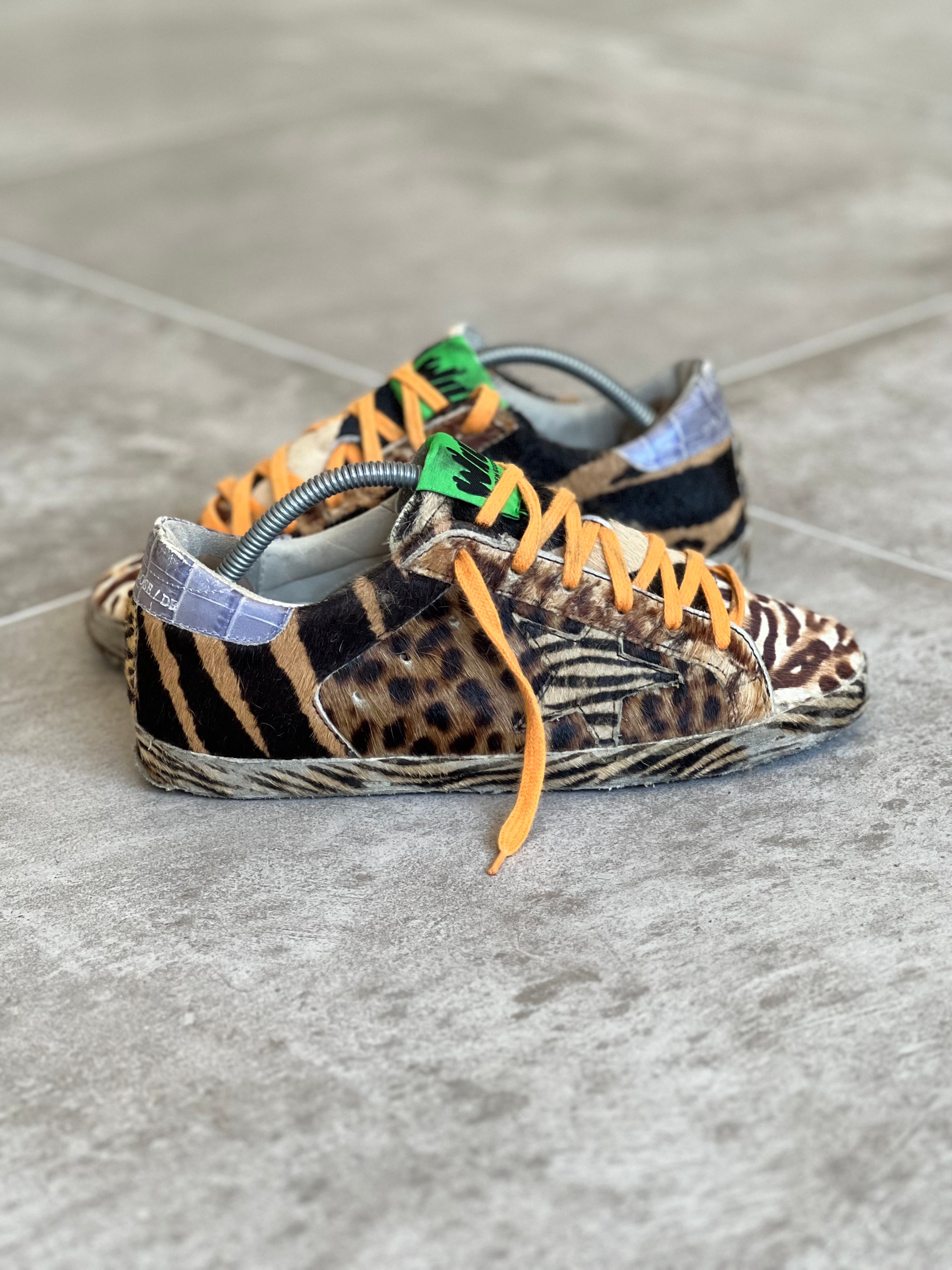 Size 37 | Animal Print Wild Golden Goose Superstar Exclusive Vtg